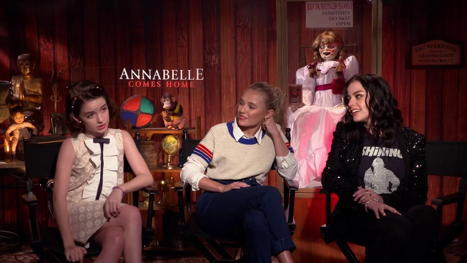 Katie Sarife, Mckenna Grace, and Madison Iseman in Annabelle Comes Home (2019)