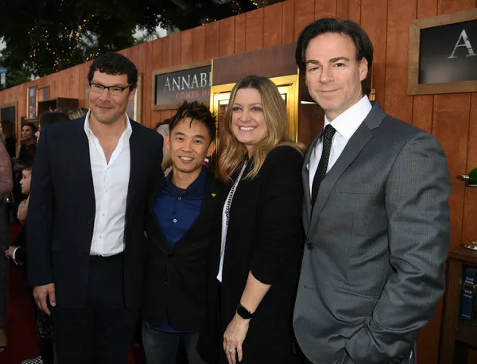 Richard Brener and James Wan at an event for Annabelle Comes Home (2019)