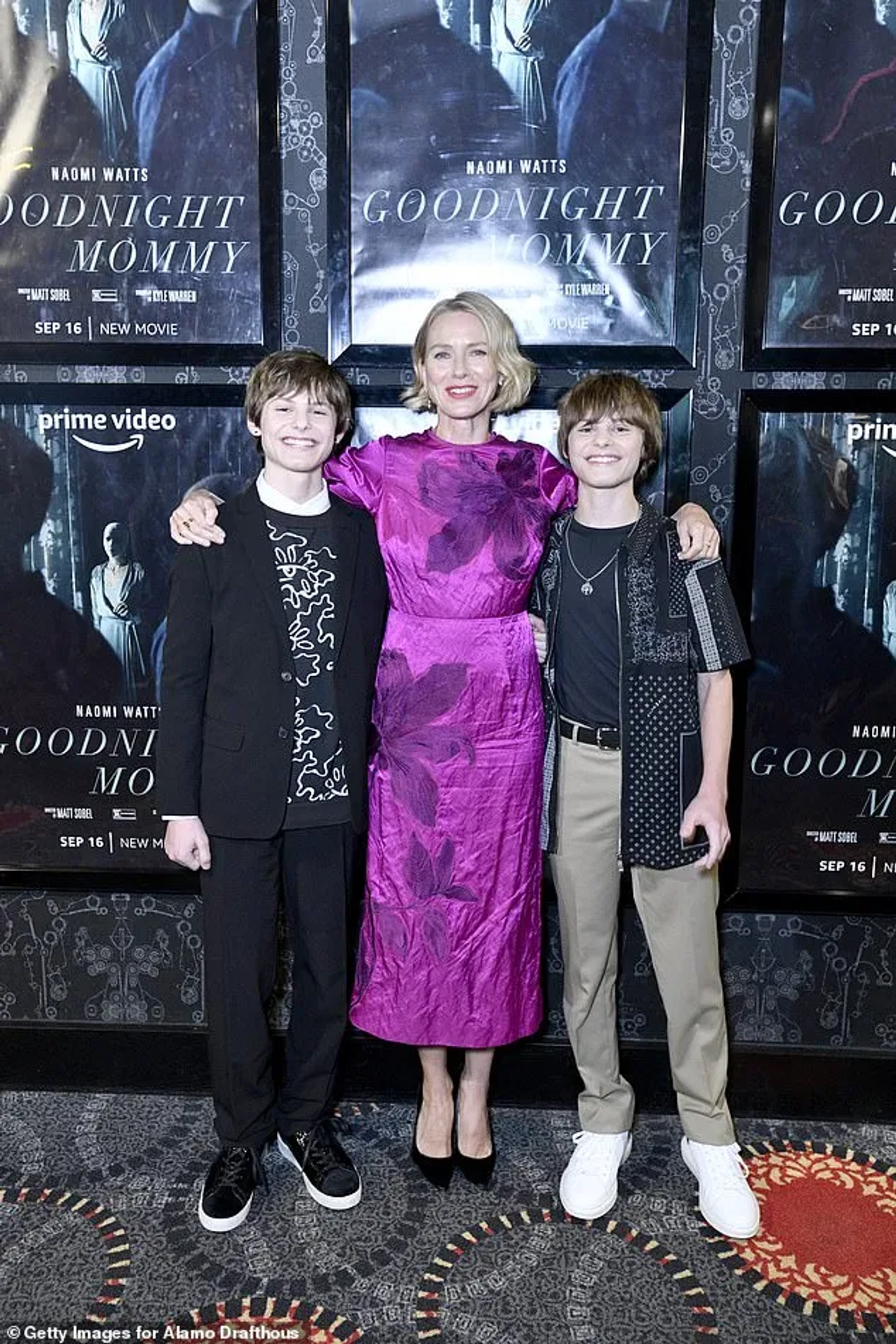 Naomi Watts, Nicholas Crovetti, and Cameron Crovetti at an event for Goodnight Mommy (2022)