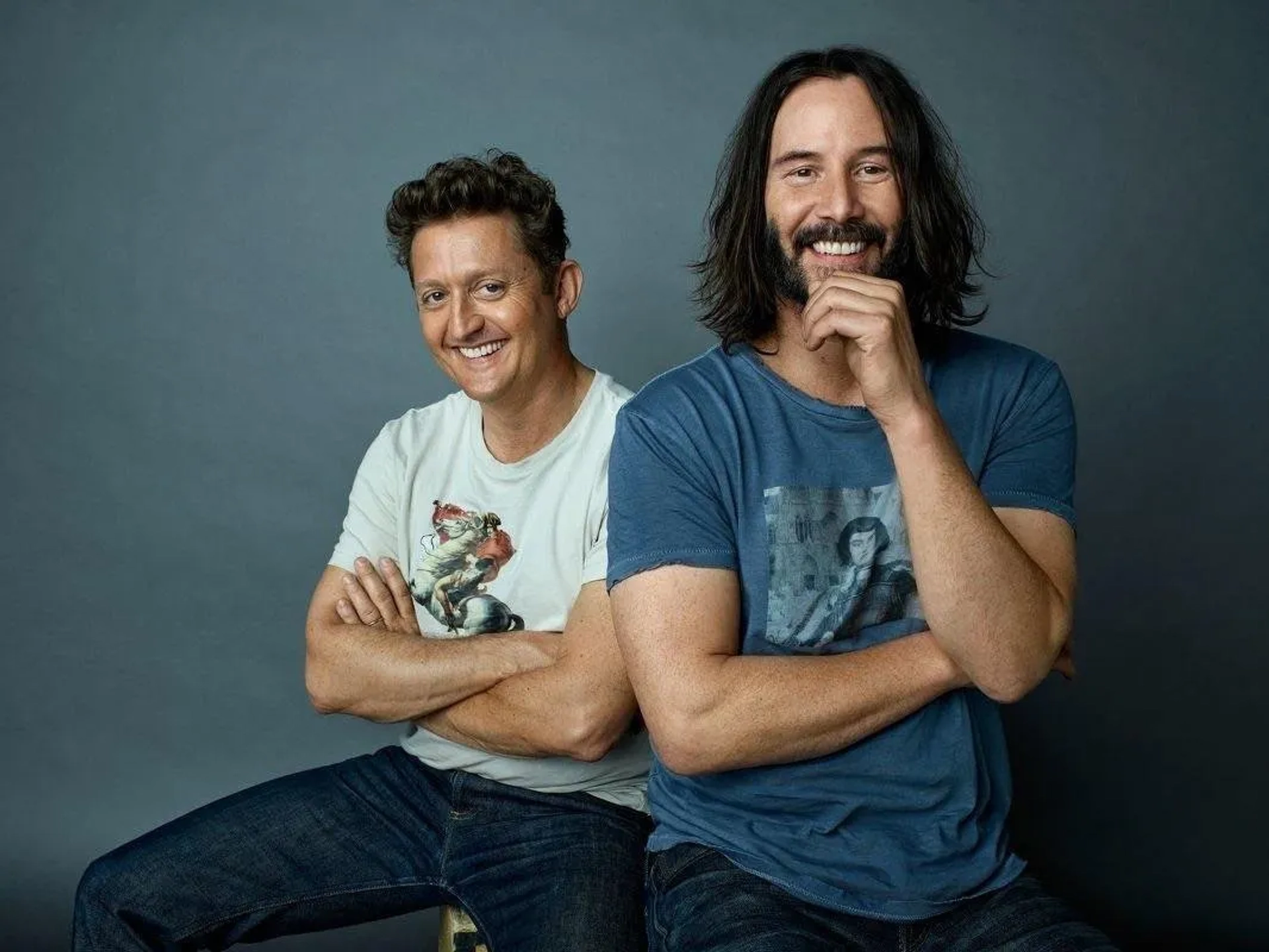 Keanu Reeves and Alex Winter in Bill & Ted Face the Music (2020)