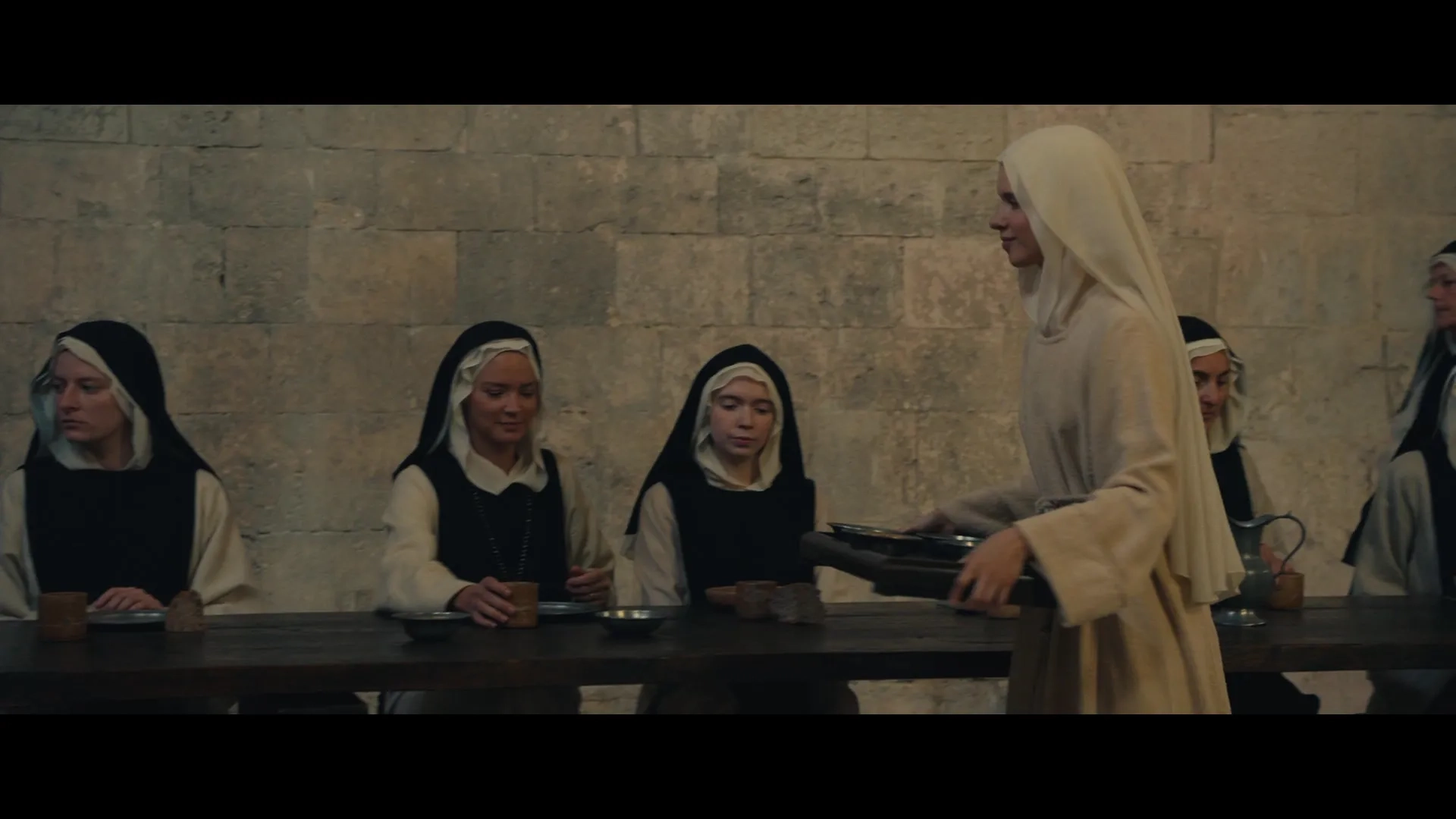 Virginie Efira, Lauriane Riquet, and Daphné Patakia in Benedetta (2021)