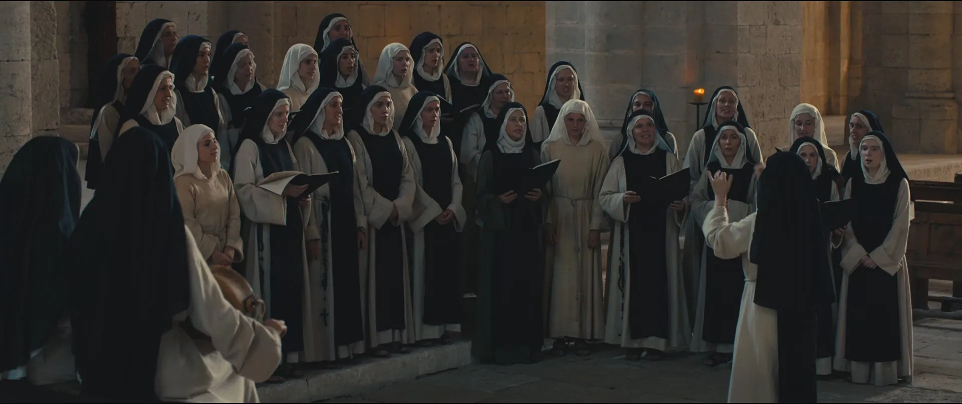 Charlotte Rampling, Virginie Efira, Daphné Patakia, and Louise Chevillotte in Benedetta (2021)