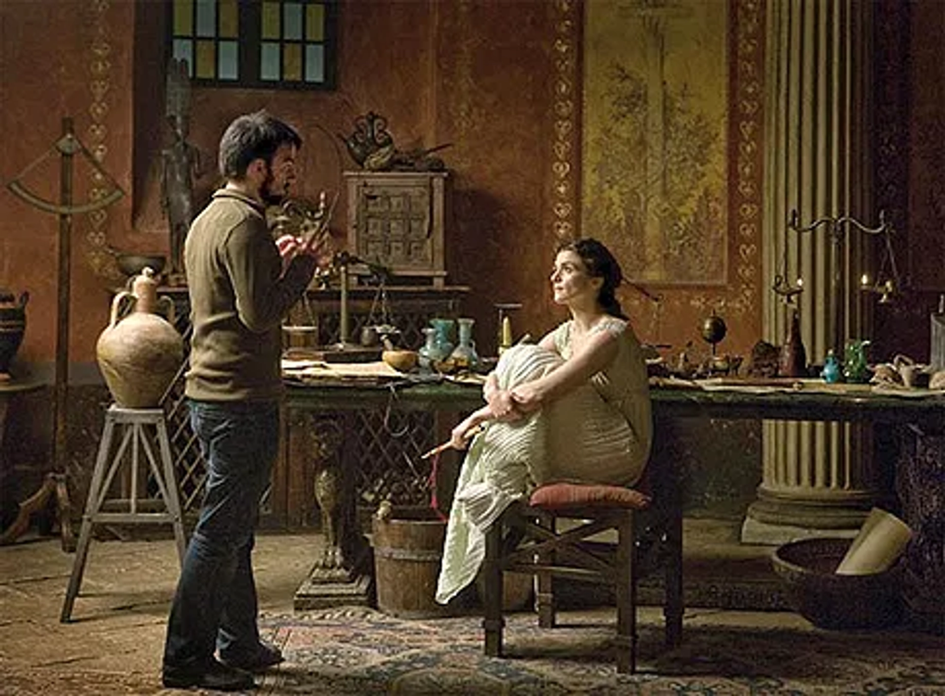 Rachel Weisz and Alejandro Amenábar in Agora (2009)