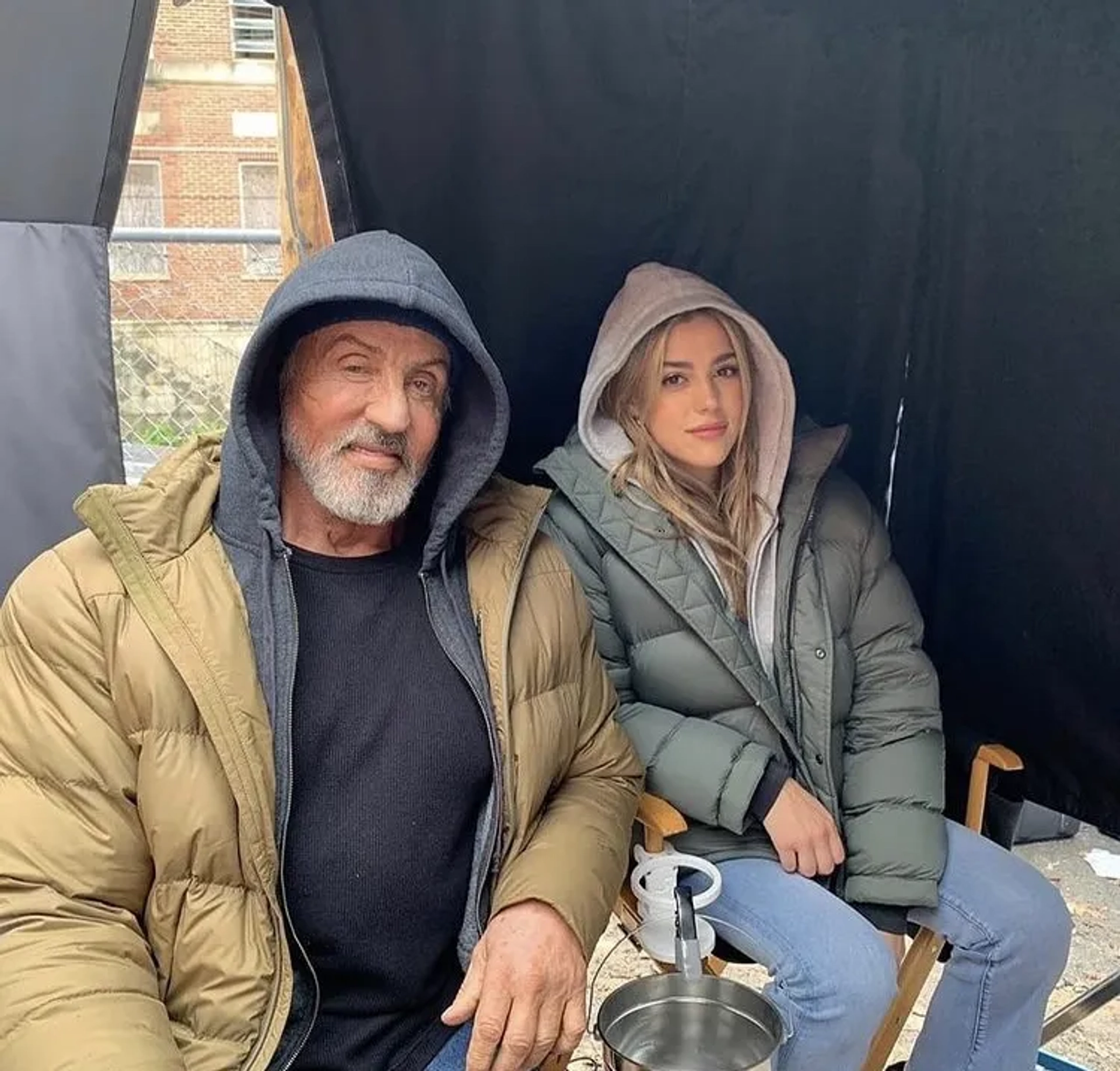 Sylvester Stallone and Sophia Rose Stallone in Samaritan (2022)