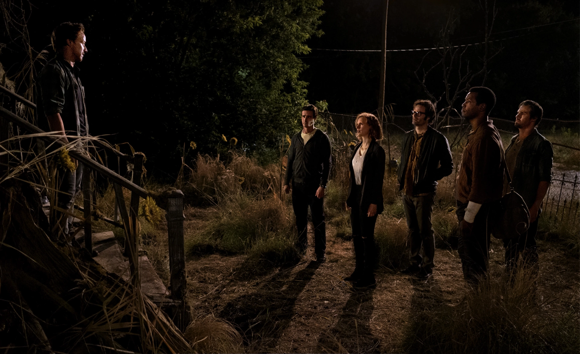 Bill Hader, James McAvoy, James Ransone, Jay Ryan, Jessica Chastain, and Isaiah Mustafa in It Chapter Two (2019)