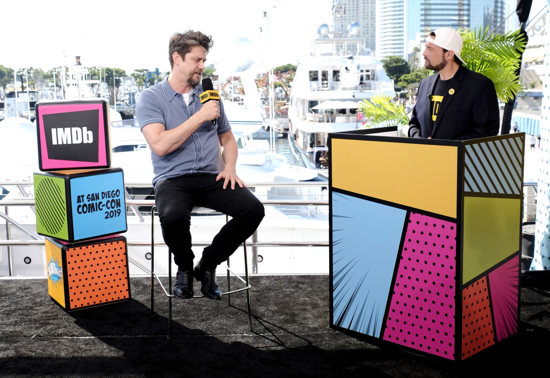 Kevin Smith and Andy Muschietti at an event for IMDb at San Diego Comic-Con (2016)