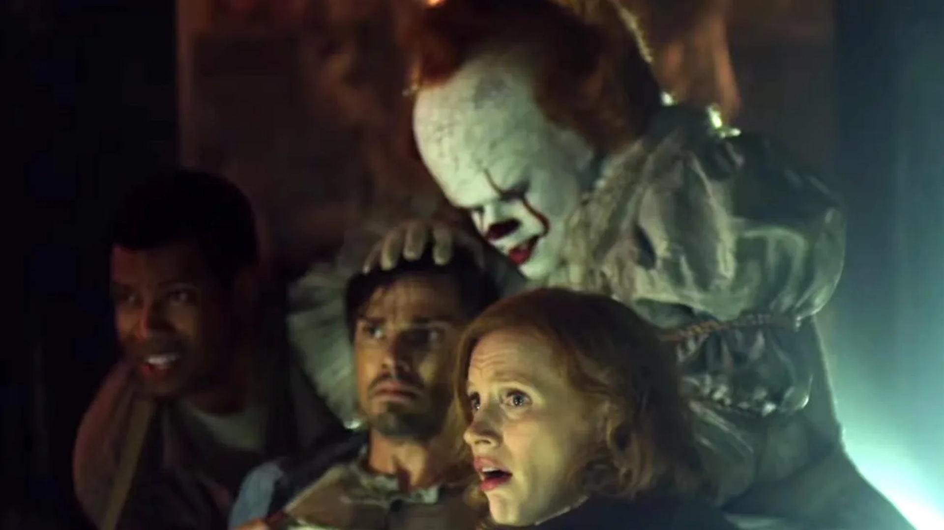 James Ransone, Bill Skarsgård, Jessica Chastain, and Isaiah Mustafa in It Chapter Two (2019)