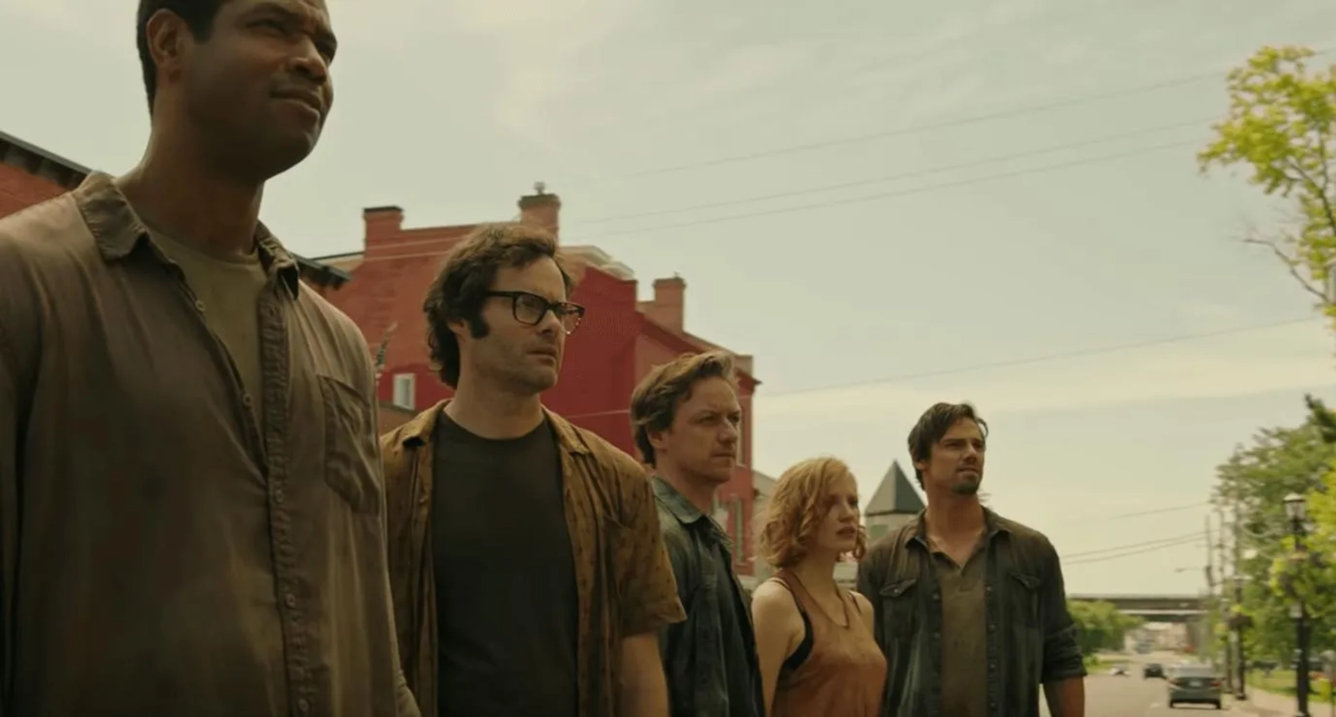 Bill Hader, James McAvoy, Jay Ryan, Jessica Chastain, and Isaiah Mustafa in It Chapter Two (2019)