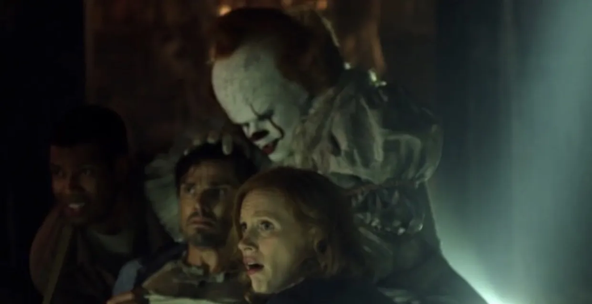 Bill Skarsgård, Jay Ryan, Jessica Chastain, and Isaiah Mustafa in It Chapter Two (2019)