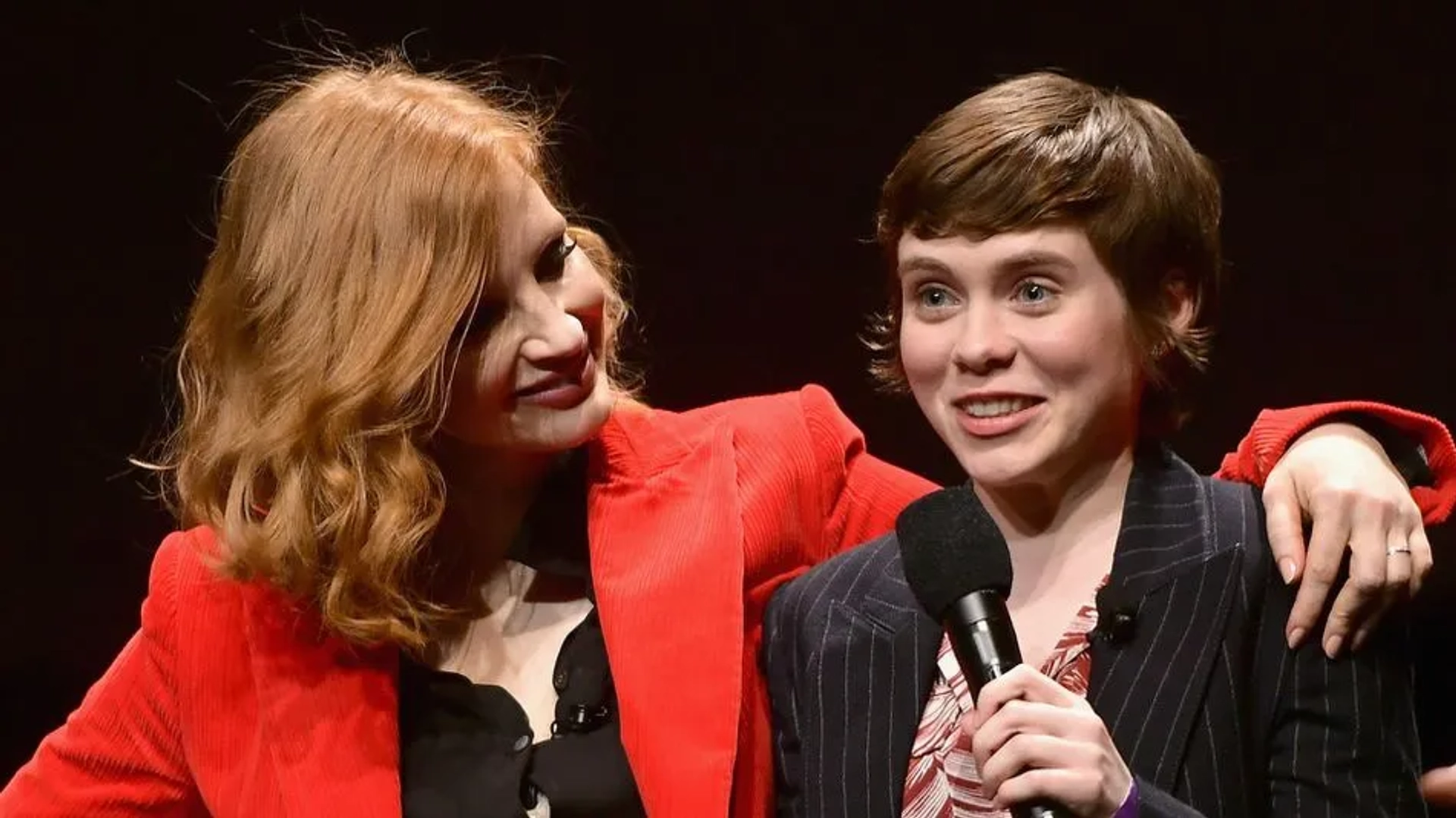 Jessica Chastain and Sophia Lillis at an event for It Chapter Two (2019)