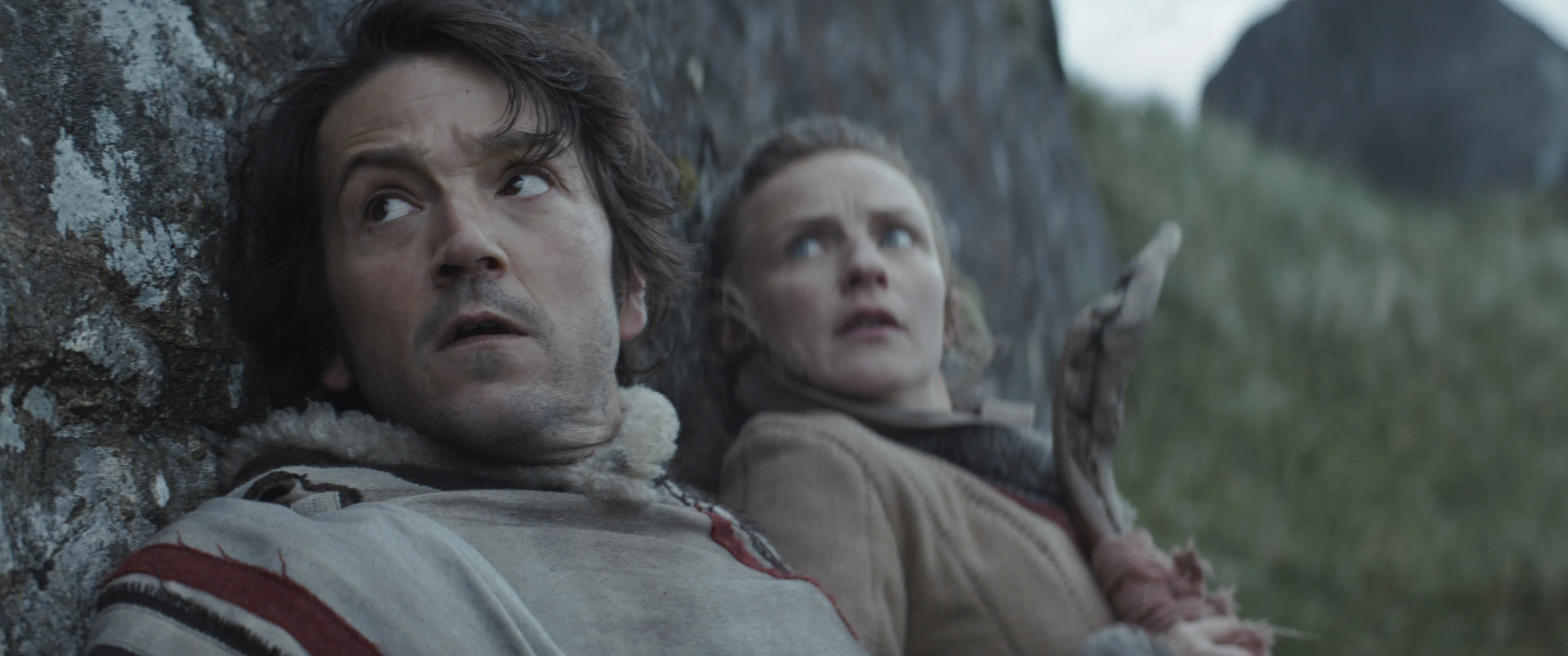 Diego Luna and Faye Marsay in Andor: Aldhani (2022)