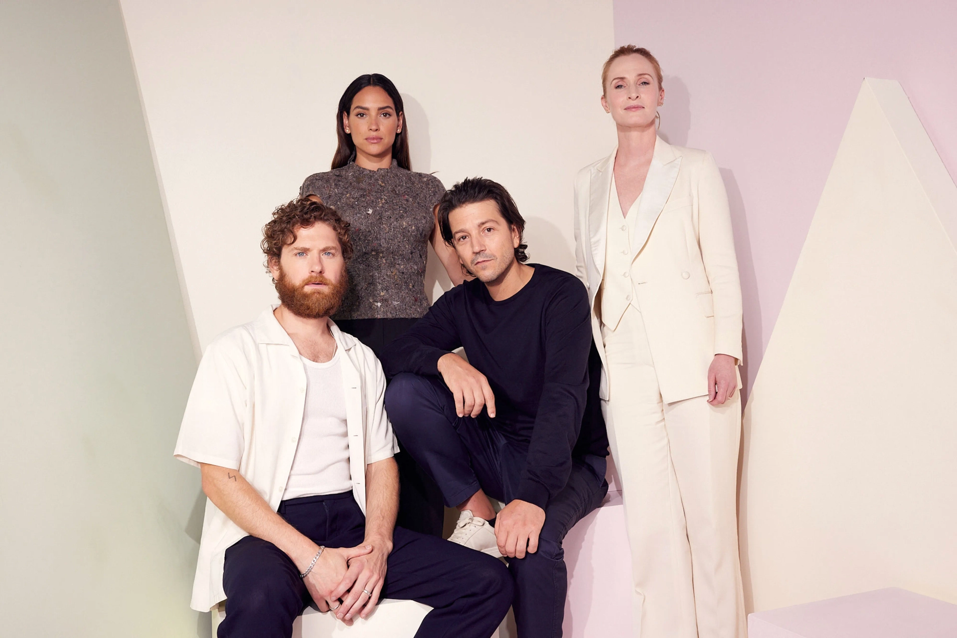 Diego Luna, Genevieve O'Reilly, Kyle Soller, and Adria Arjona at an event for Andor (2022)