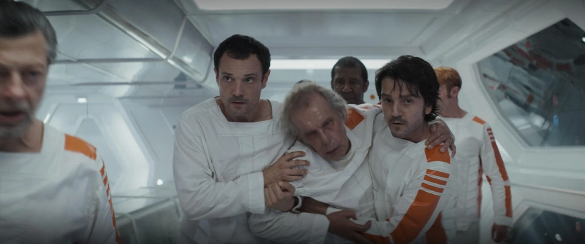 Duncan Pow, Diego Luna, Andy Serkis and Christopher Fairbank in Andor