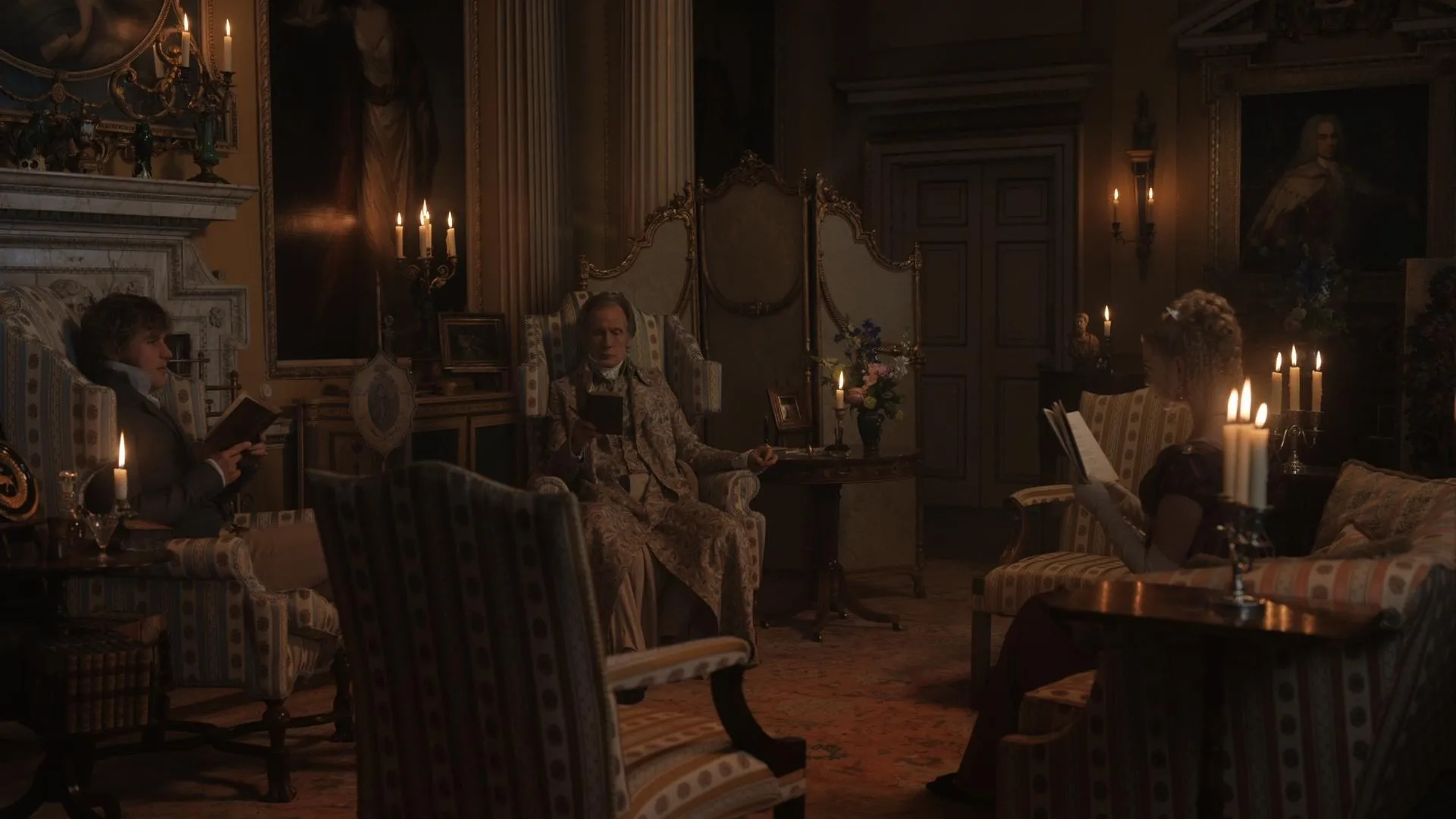 Bill Nighy, Johnny Flynn, and Anya Taylor-Joy in Emma. (2020)