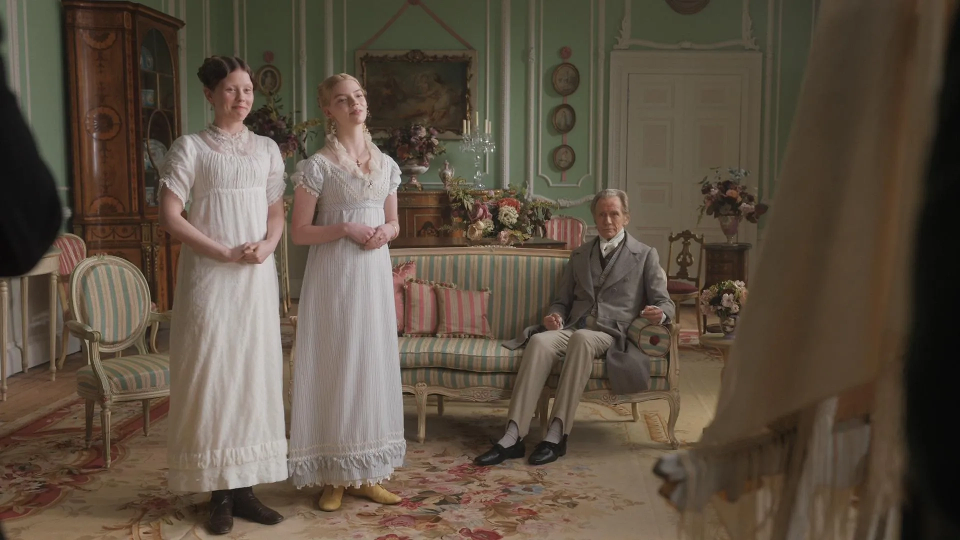 Bill Nighy, Mia Goth, and Anya Taylor-Joy in Emma. (2020)