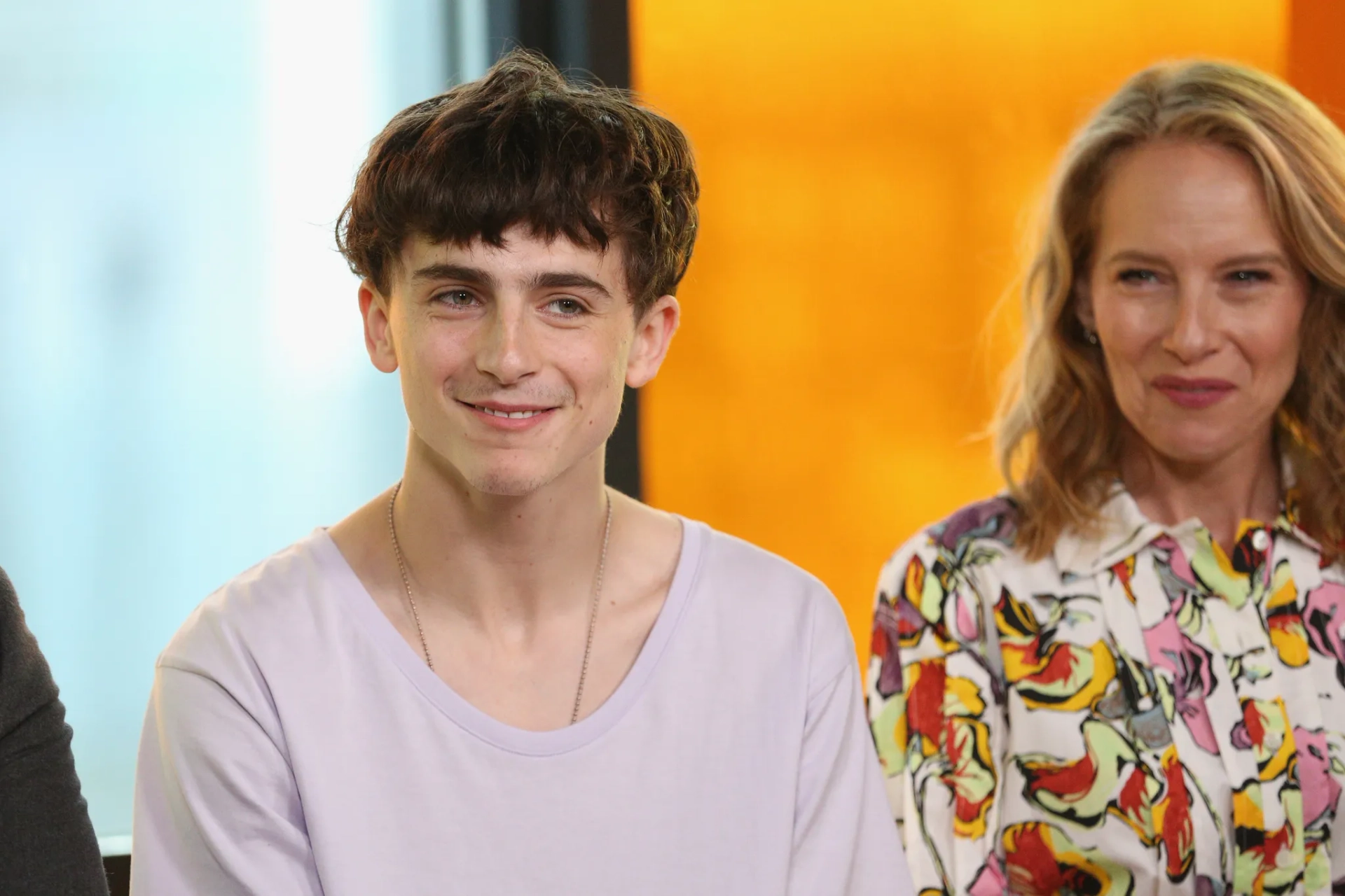 Amy Ryan and Timothée Chalamet at an event for Beautiful Boy (2018)