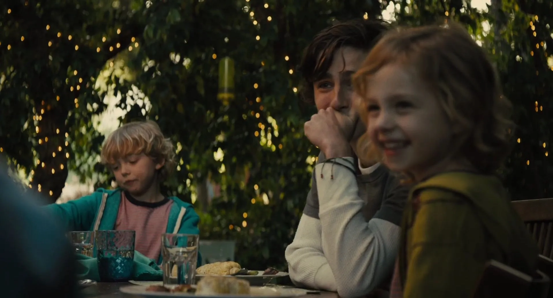 Timothée Chalamet, Oakley Bull, and Christian Convery in Beautiful Boy (2018)