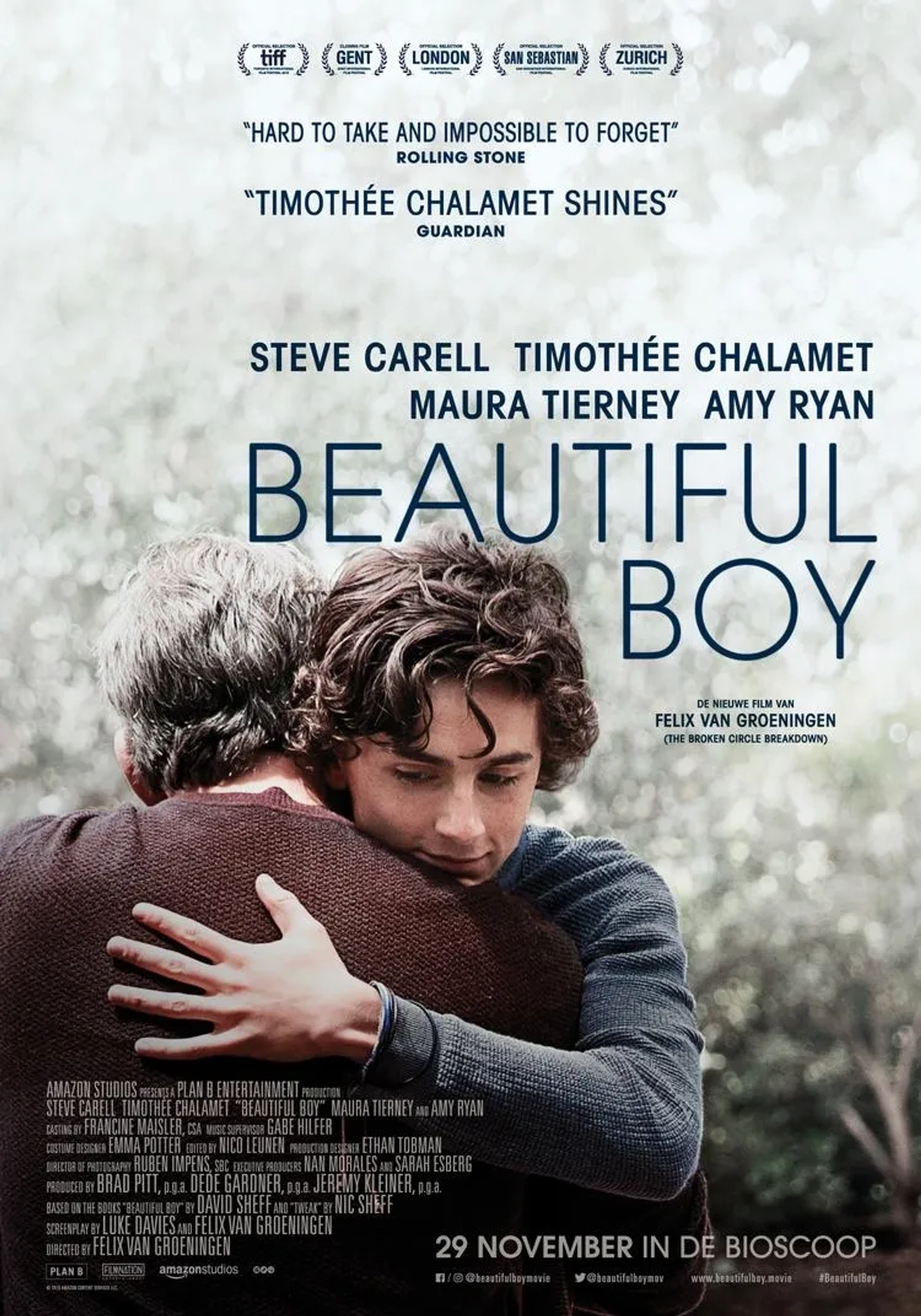 Steve Carell and Timothée Chalamet in Beautiful Boy (2018)