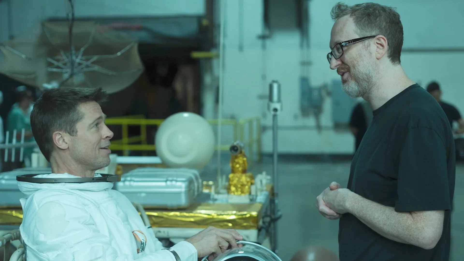 Brad Pitt and James Gray in Ad Astra (2019)