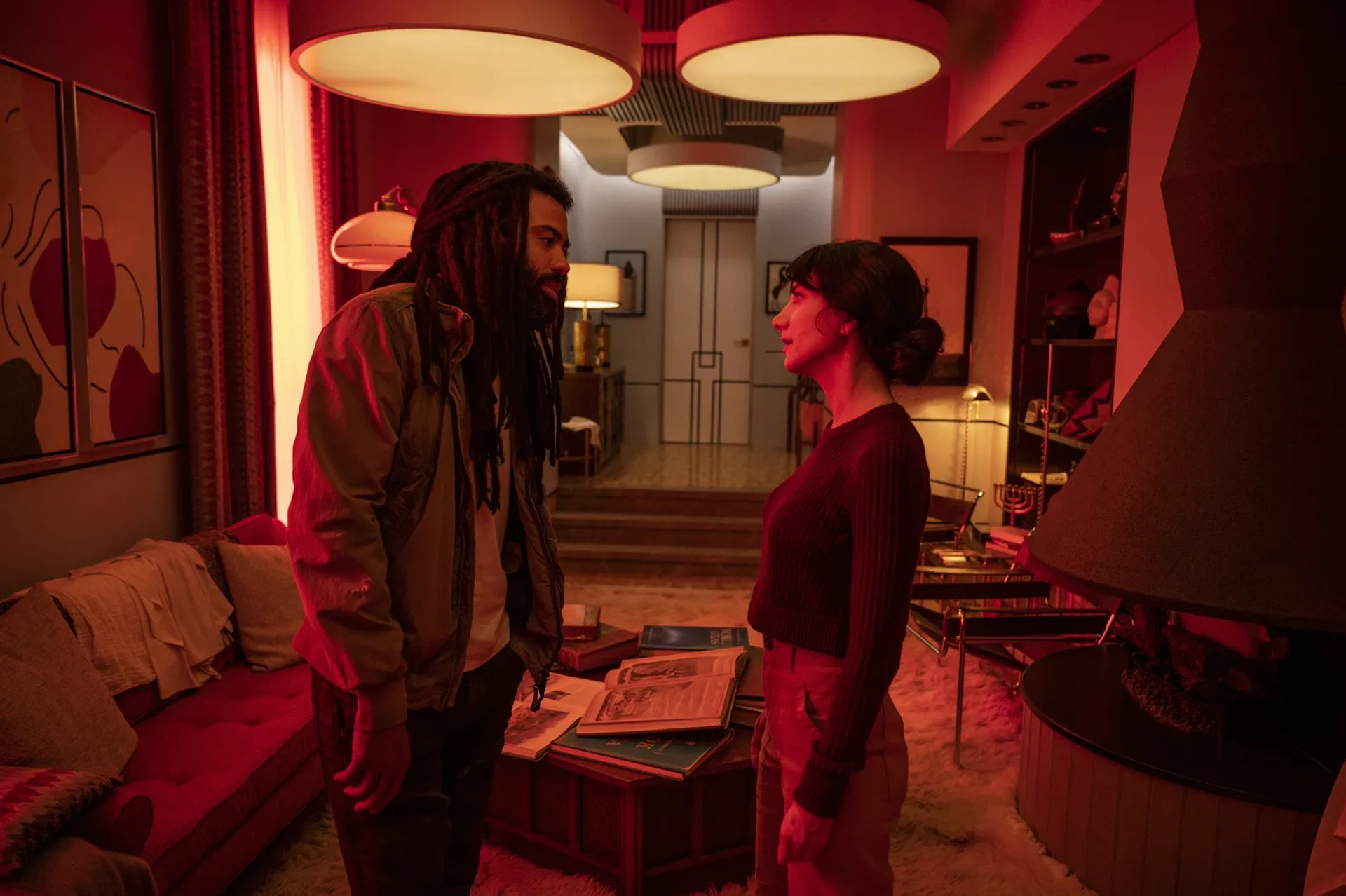 Sheila Vand and Daveed Diggs in Snowpiercer: Setting Itself Right (2022)