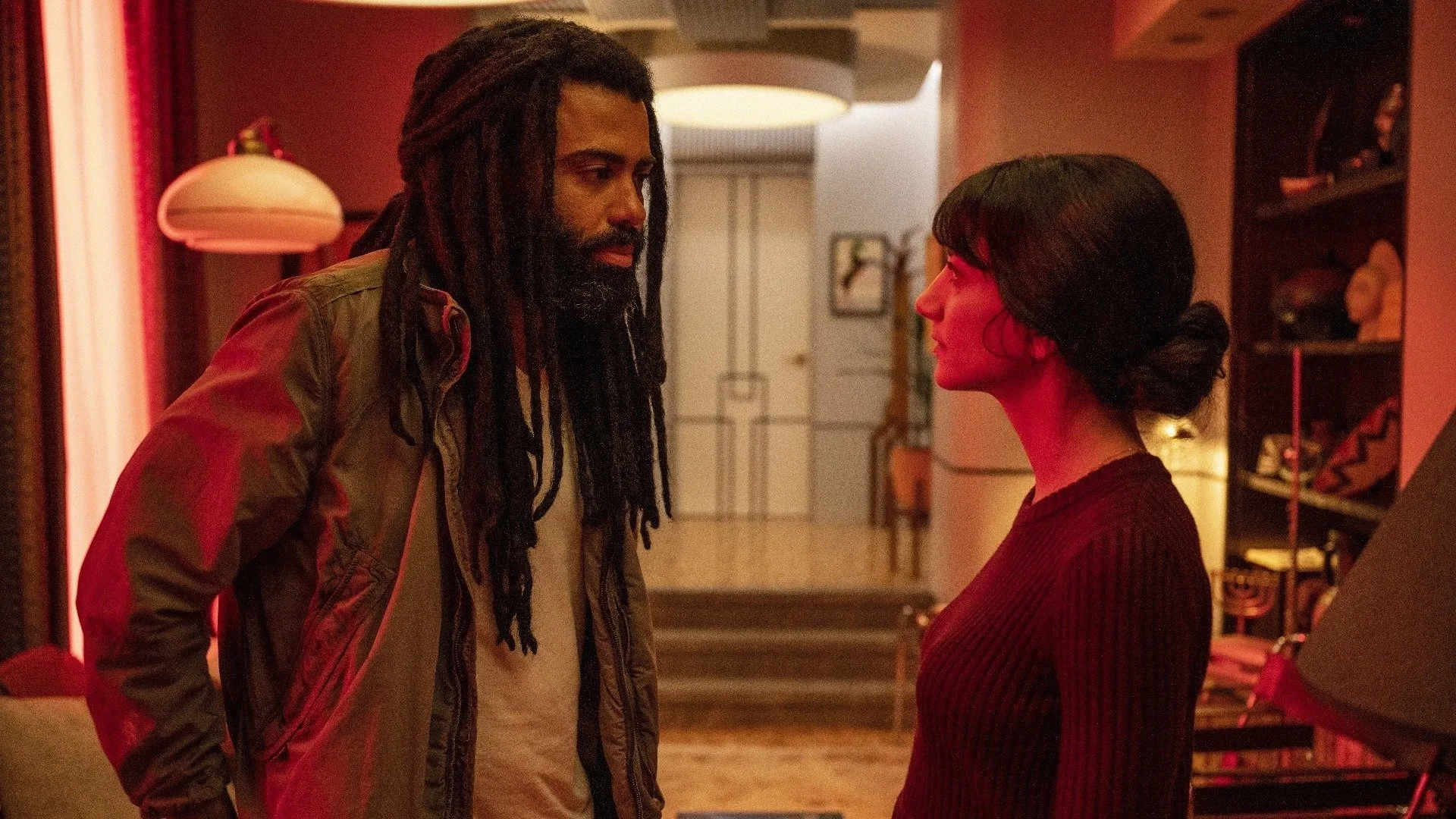 Sheila Vand and Daveed Diggs in Snowpiercer: Setting Itself Right (2022)