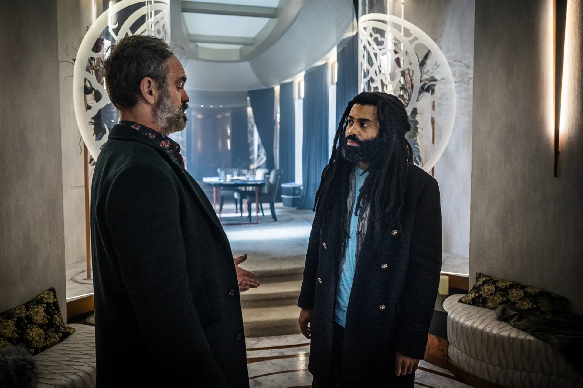 Steven Ogg and Daveed Diggs in Snowpiercer: Bound by One Track (2022)