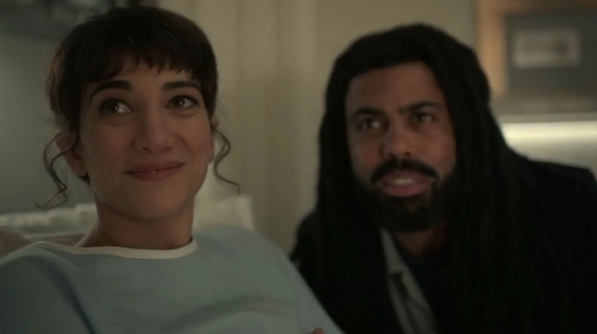 Sheila Vand and Daveed Diggs in Snowpiercer: Keep Hope Alive (2021)