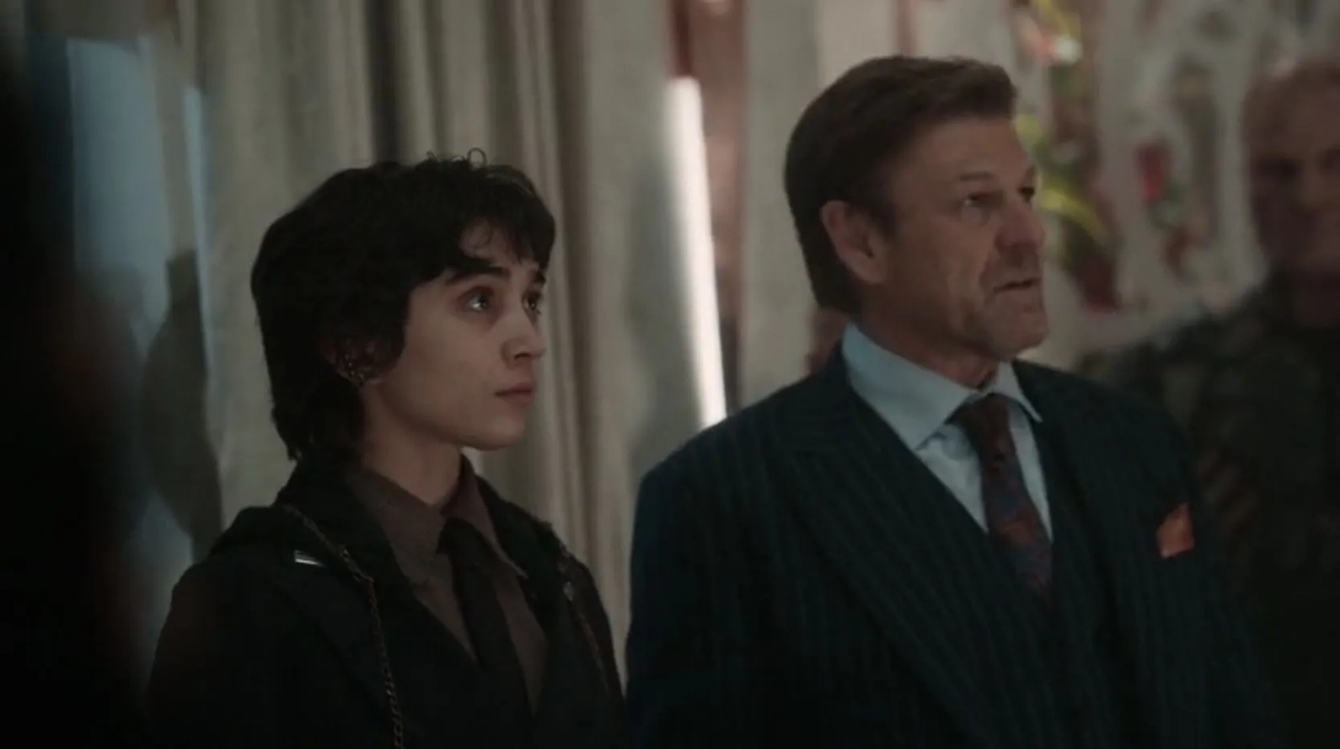 Sean Bean and Rowan Blanchard in Snowpiercer: Smoulder to Life (2021)