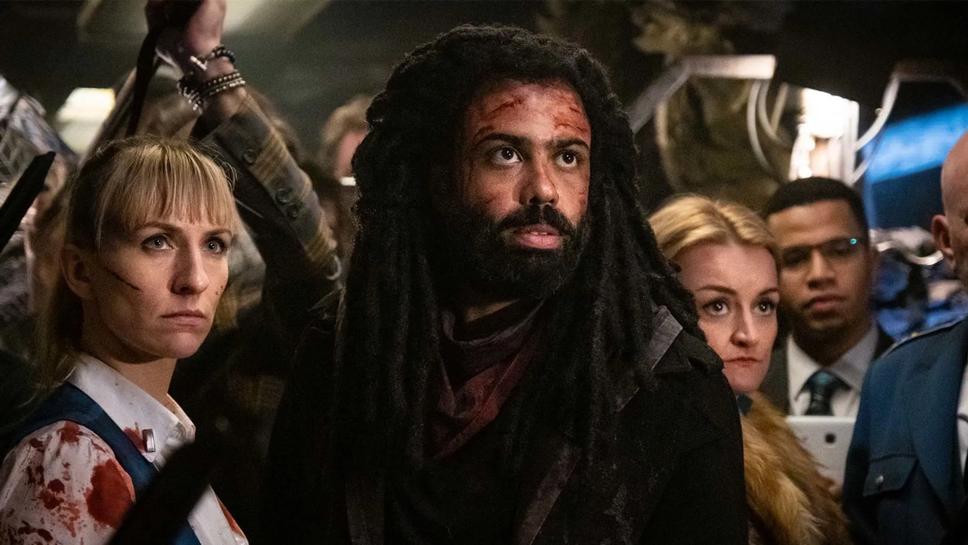 Alison Wright, Mickey Sumner, and Daveed Diggs in Snowpiercer (2020)