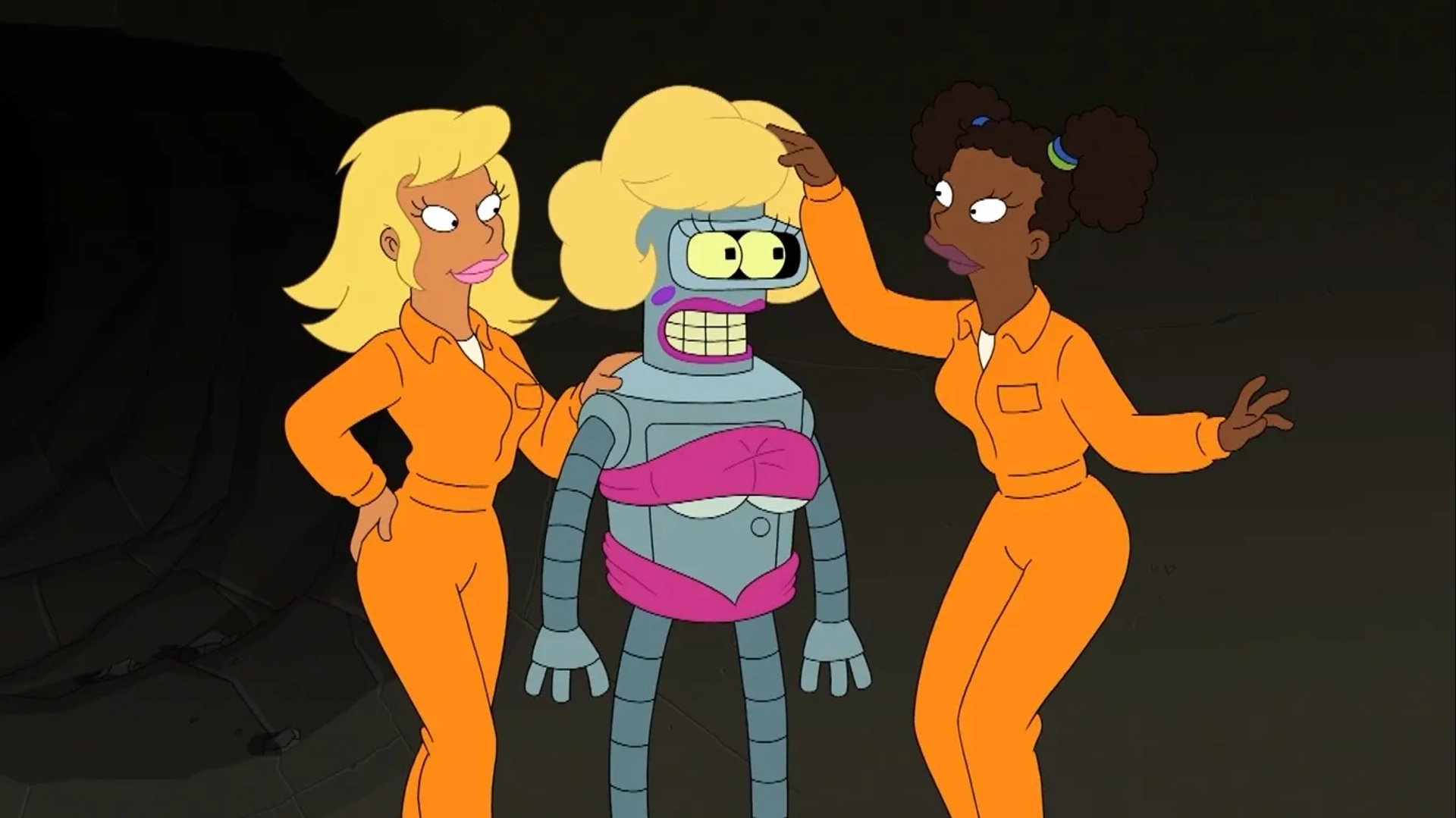 John DiMaggio, Tress MacNeille, and Lauren Tom in Futurama (1999)
