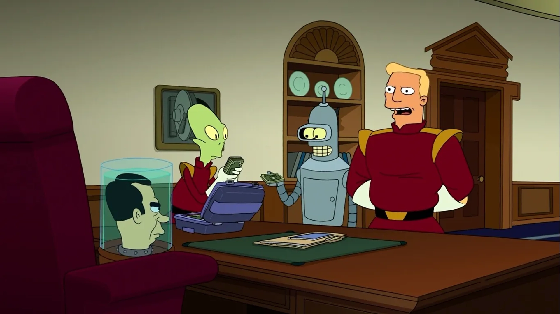 Maurice LaMarche, John DiMaggio, and Billy West in Futurama (1999)