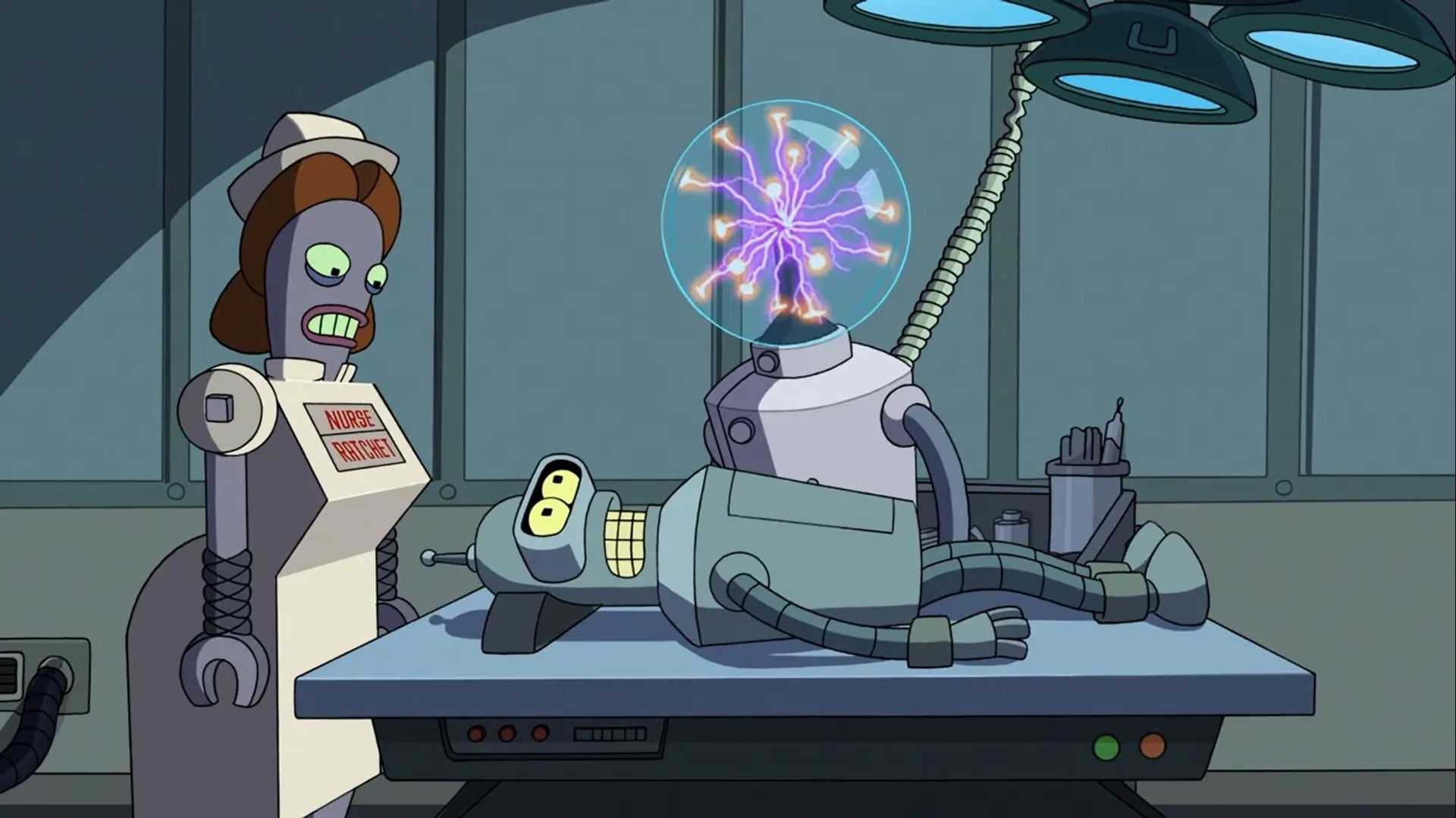 Maurice LaMarche, John DiMaggio, and Tress MacNeille in Futurama (1999)