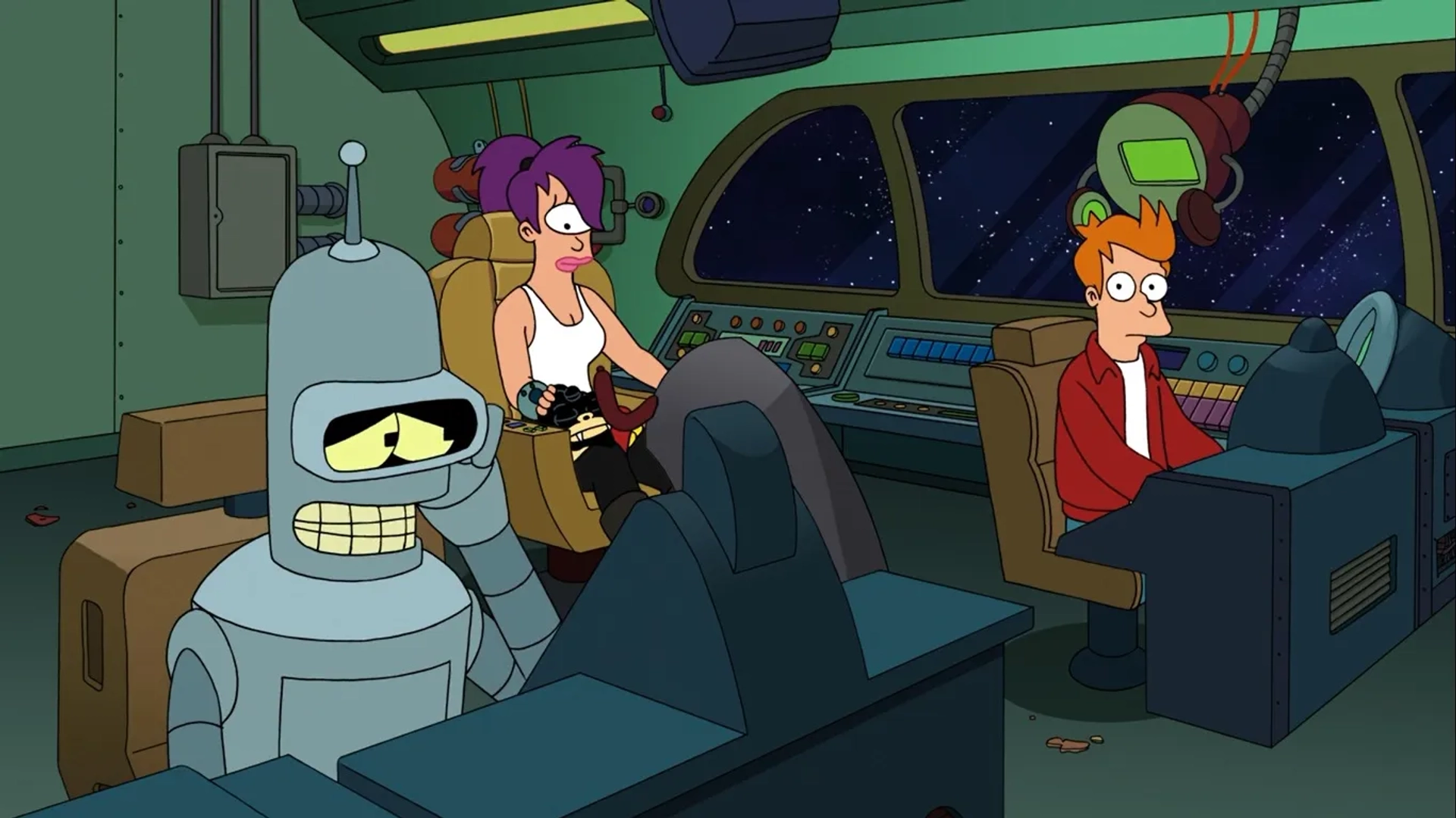 Katey Sagal, John DiMaggio, and Billy West in Futurama (1999)