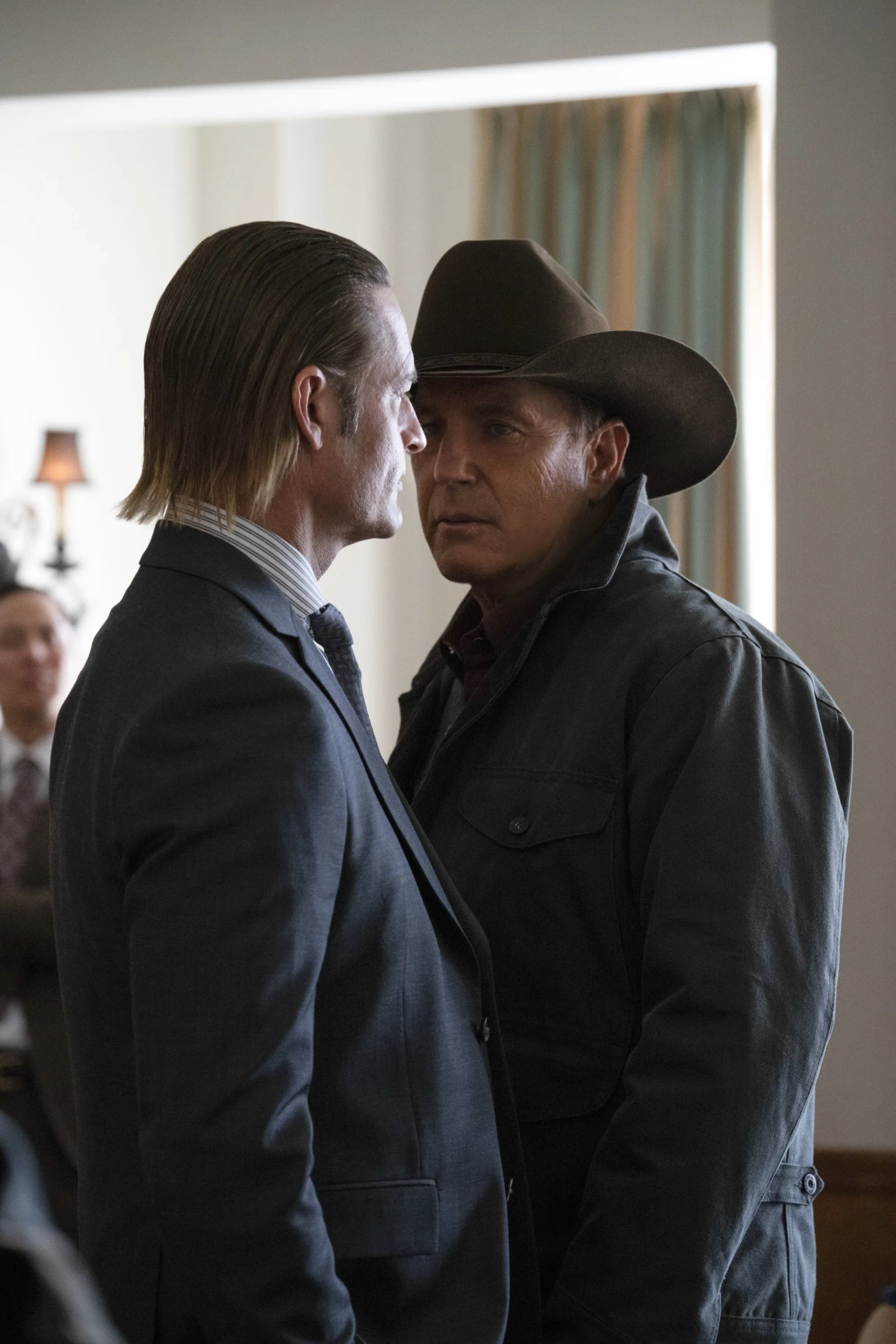 Kevin Costner and Josh Holloway in Yellowstone (2018)