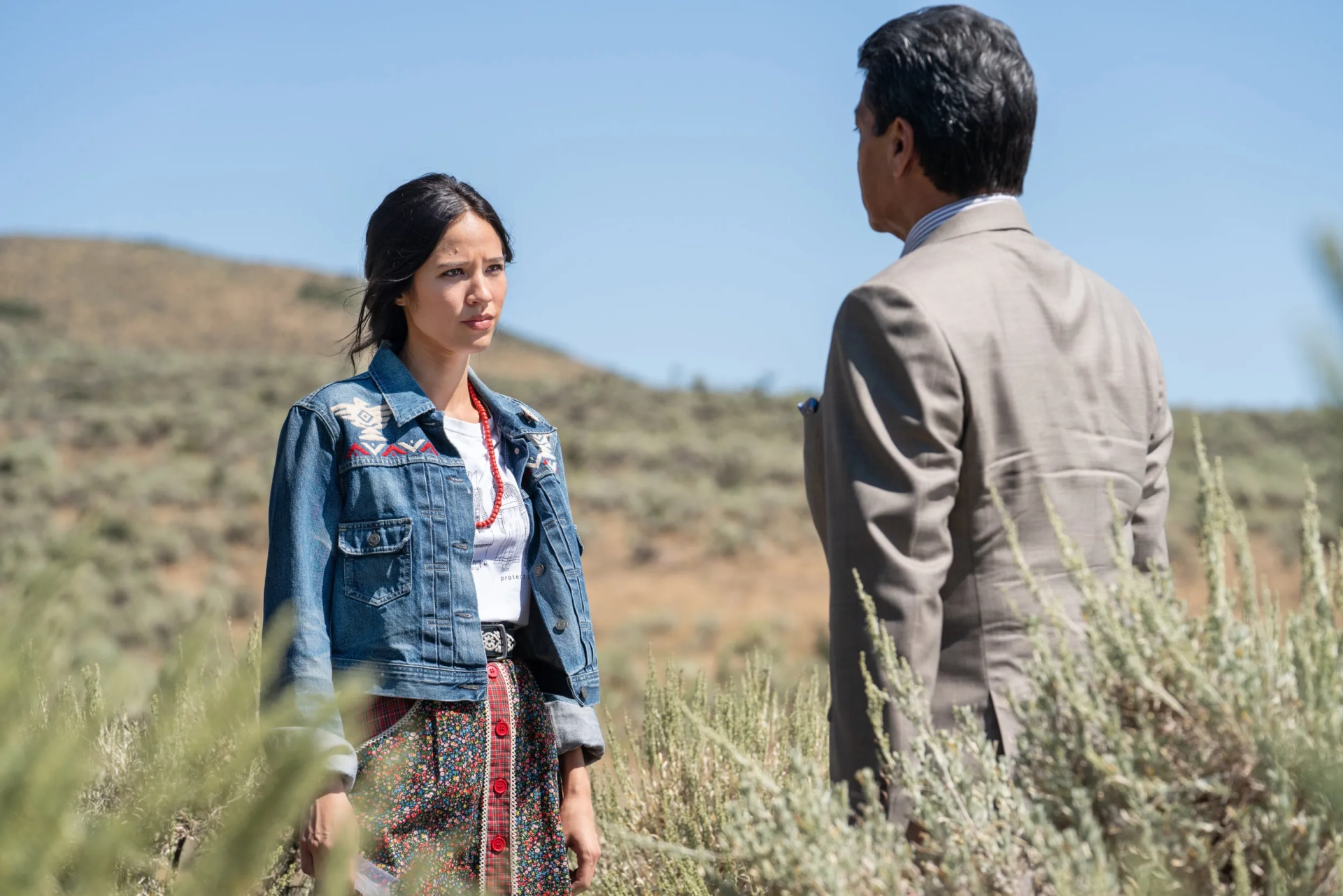 Gil Birmingham and Kelsey Asbille in Yellowstone: All for Nothing (2020)