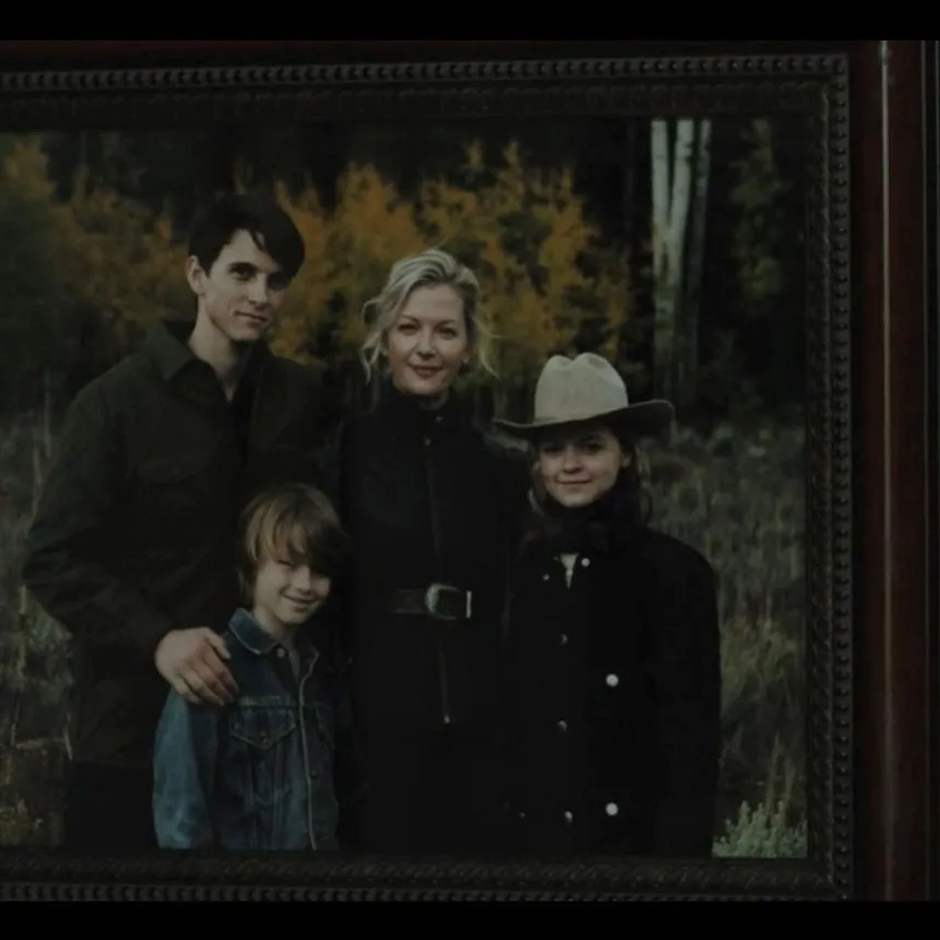 Gretchen Mol, Kylie Rogers, Rhys Alterman, and Dalton Baker in Yellowstone (2018)