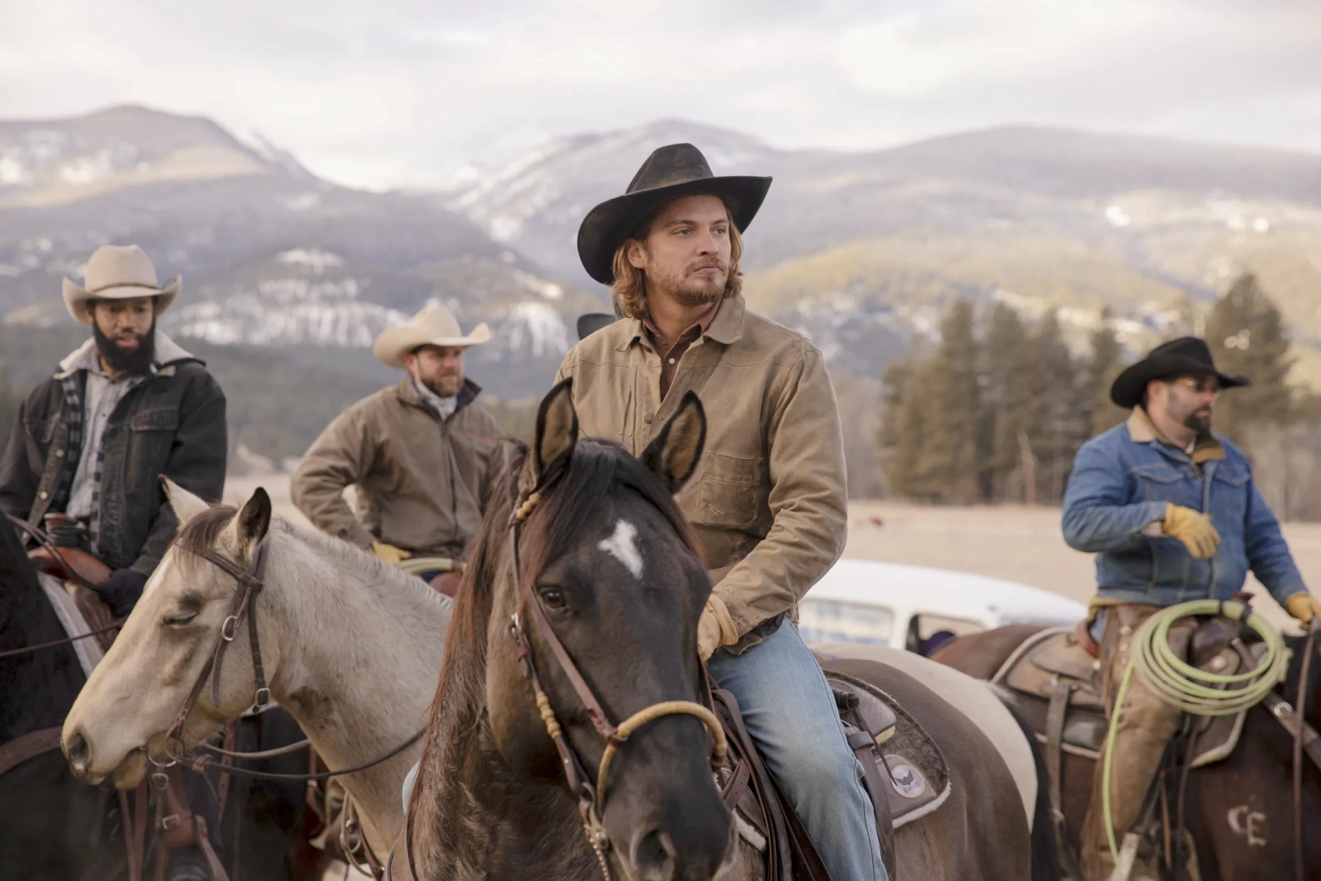 Luke Grimes and Denim Richards in Yellowstone (2018)