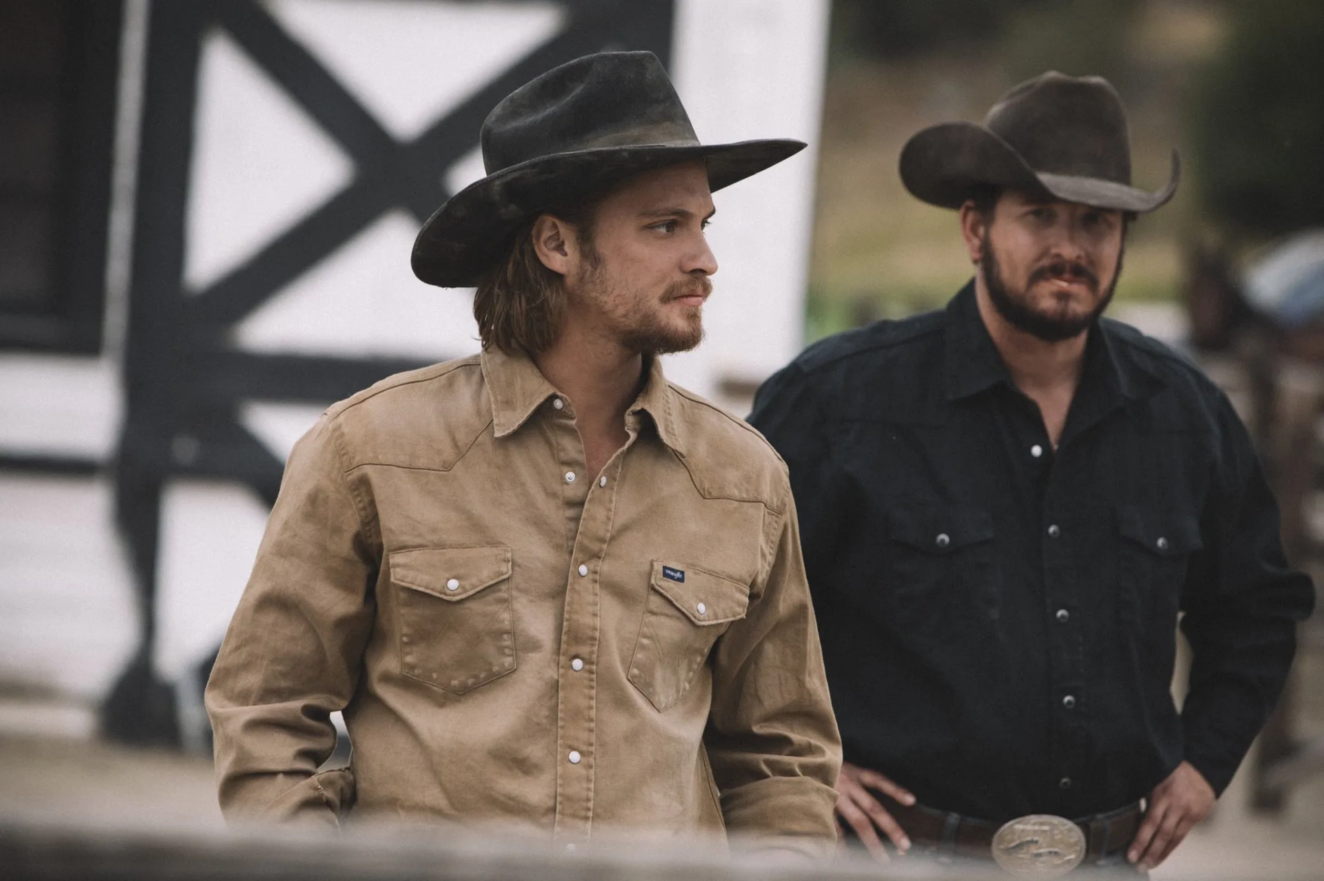 Cole Hauser and Luke Grimes in Yellowstone (2018)