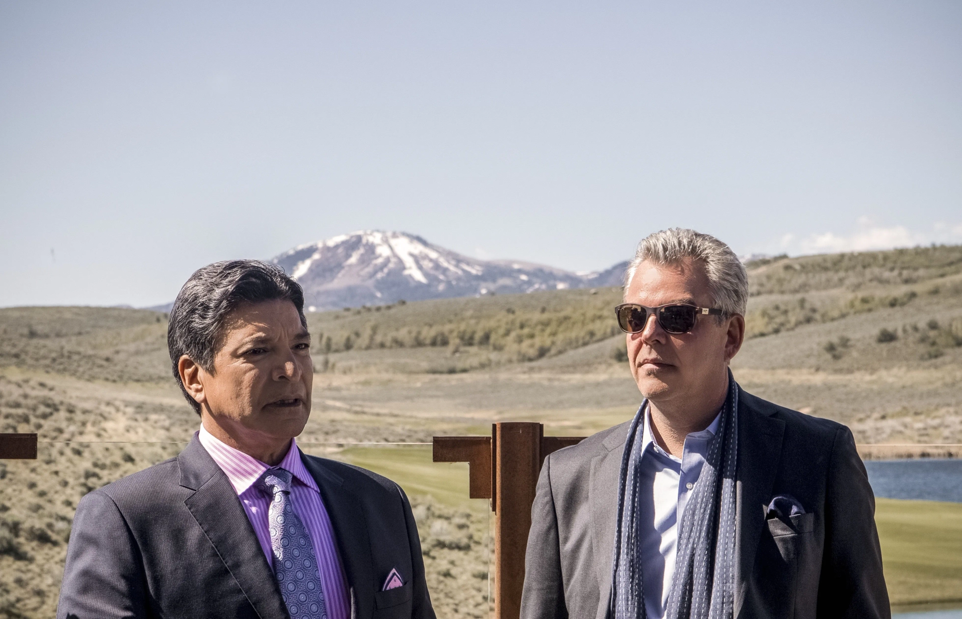 Gil Birmingham and Danny Huston in Yellowstone (2018)