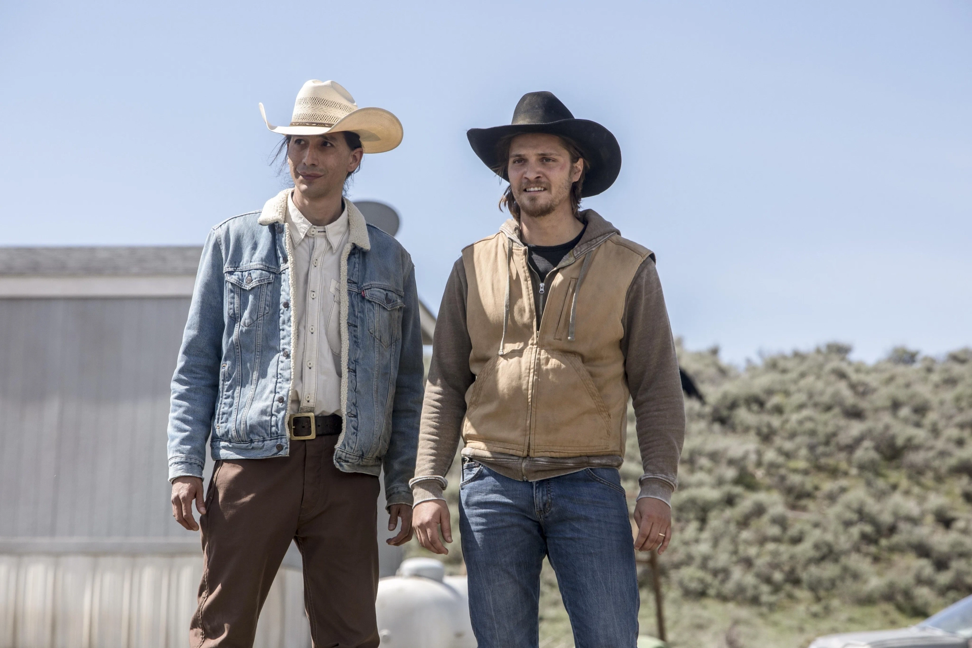 Tokala Black Elk and Luke Grimes in Yellowstone (2018)