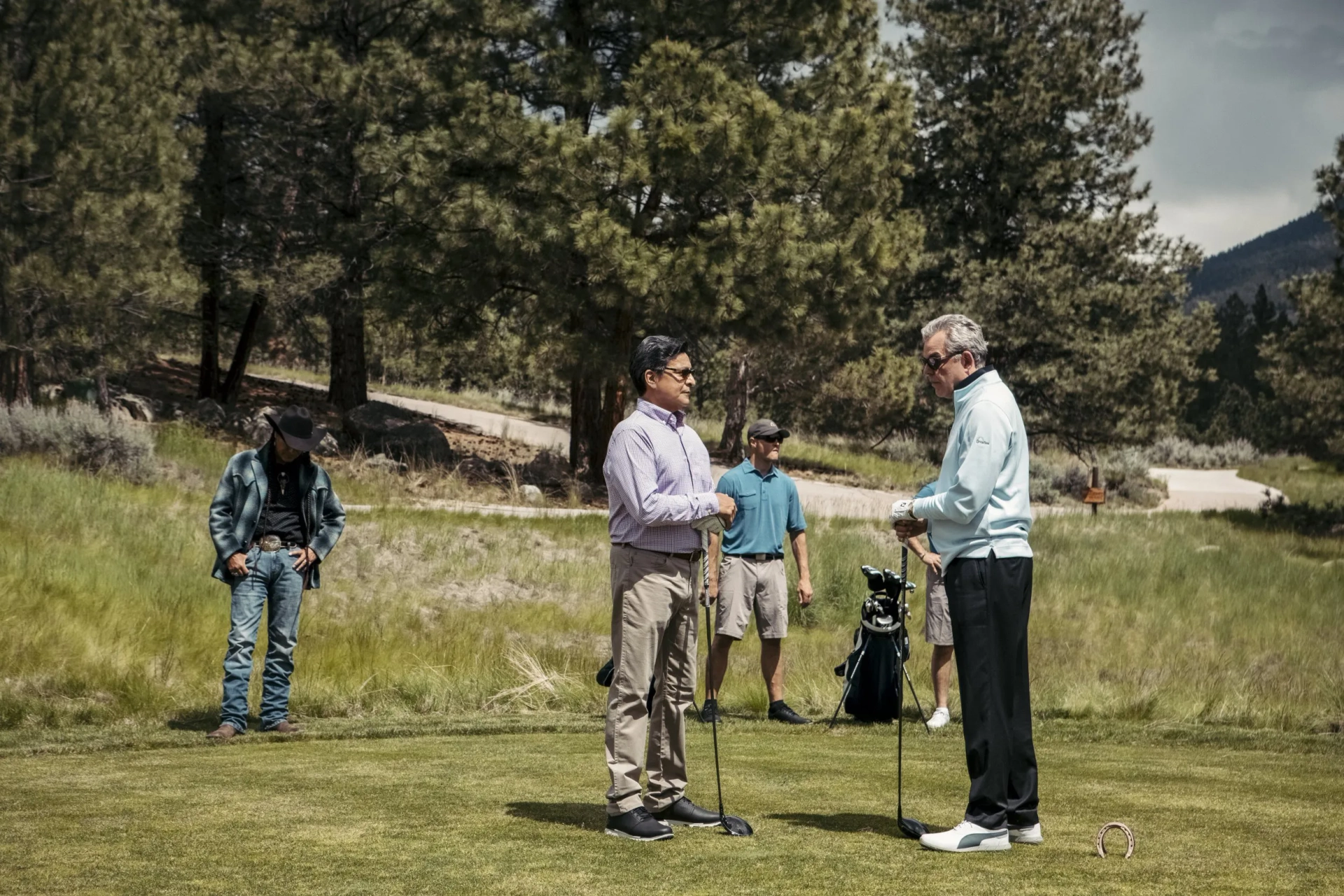 Gil Birmingham and Danny Huston in Yellowstone (2018)