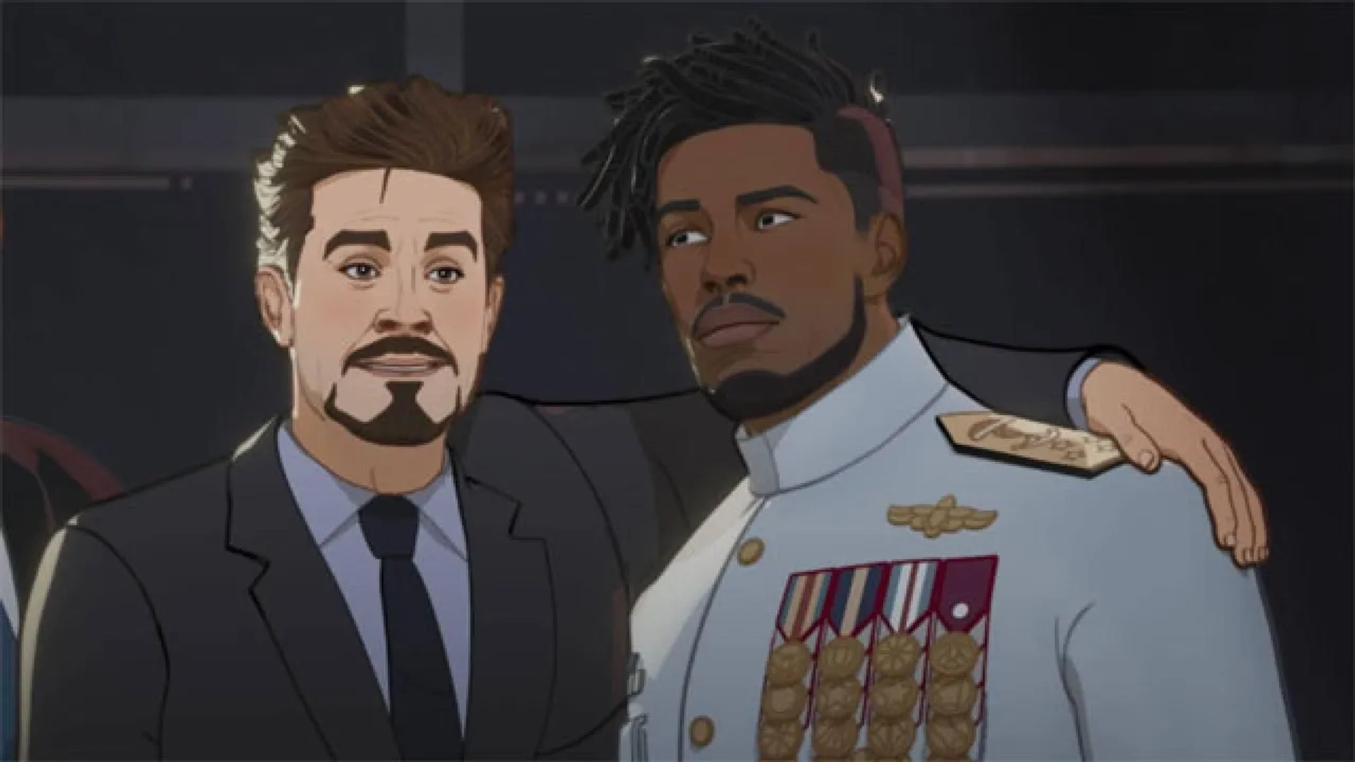 Michael B. Jordan and Mick Wingert in What If...? (2021)