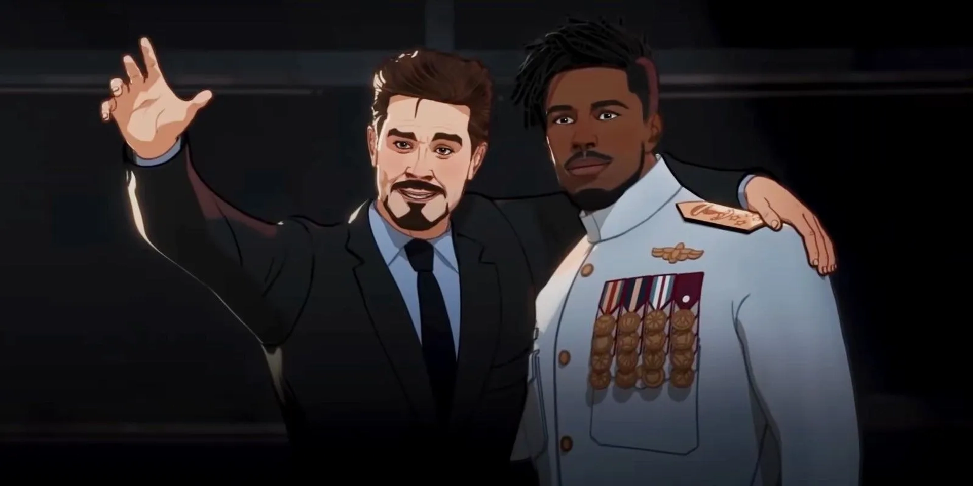 Michael B. Jordan and Mick Wingert in What If...? (2021)