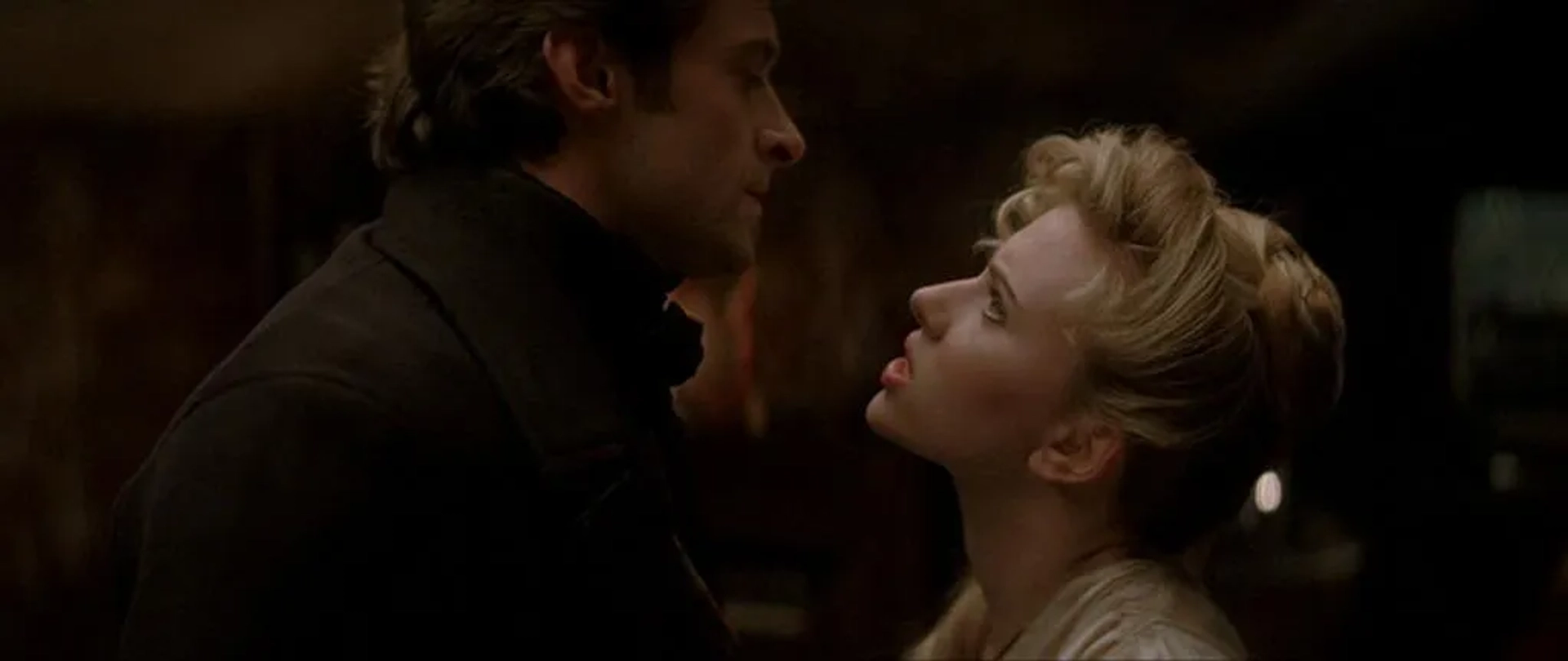 Hugh Jackman and Scarlett Johansson in The Prestige (2006)