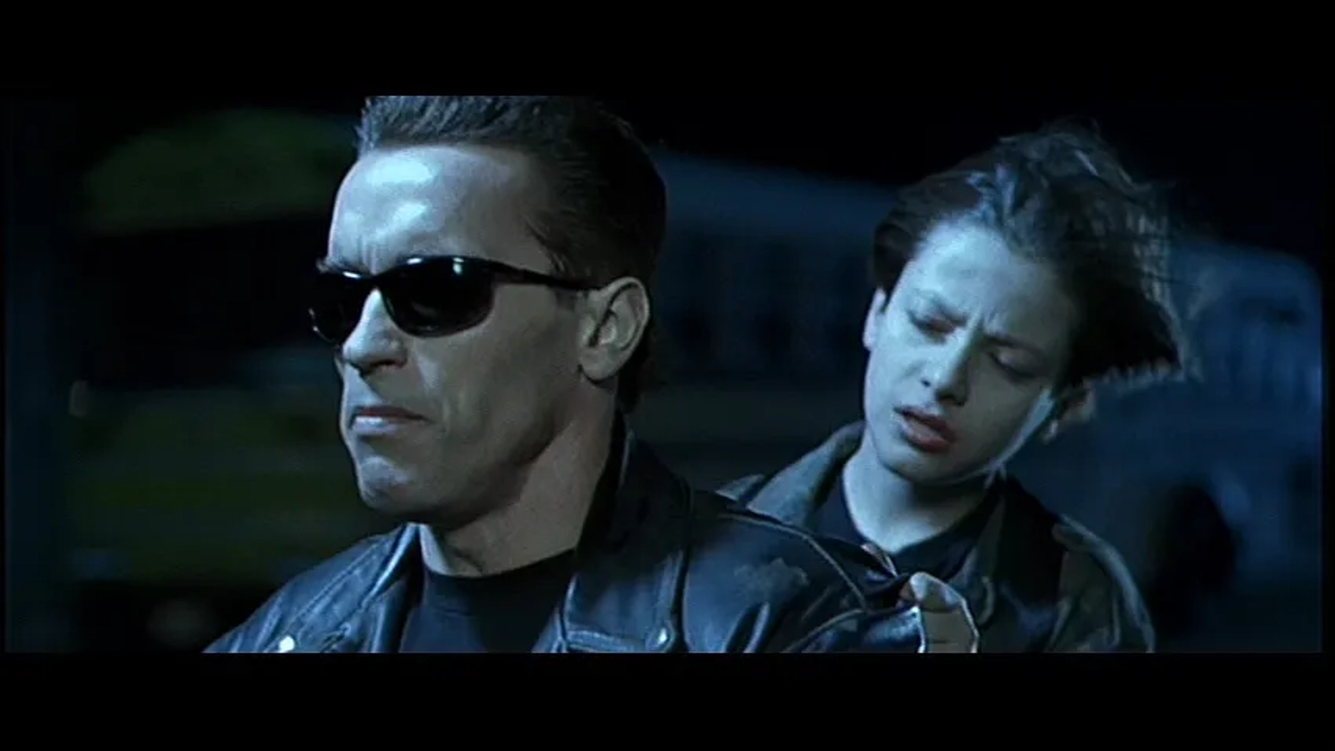 Arnold Schwarzenegger and Edward Furlong in Terminator 2: Judgment Day (1991)