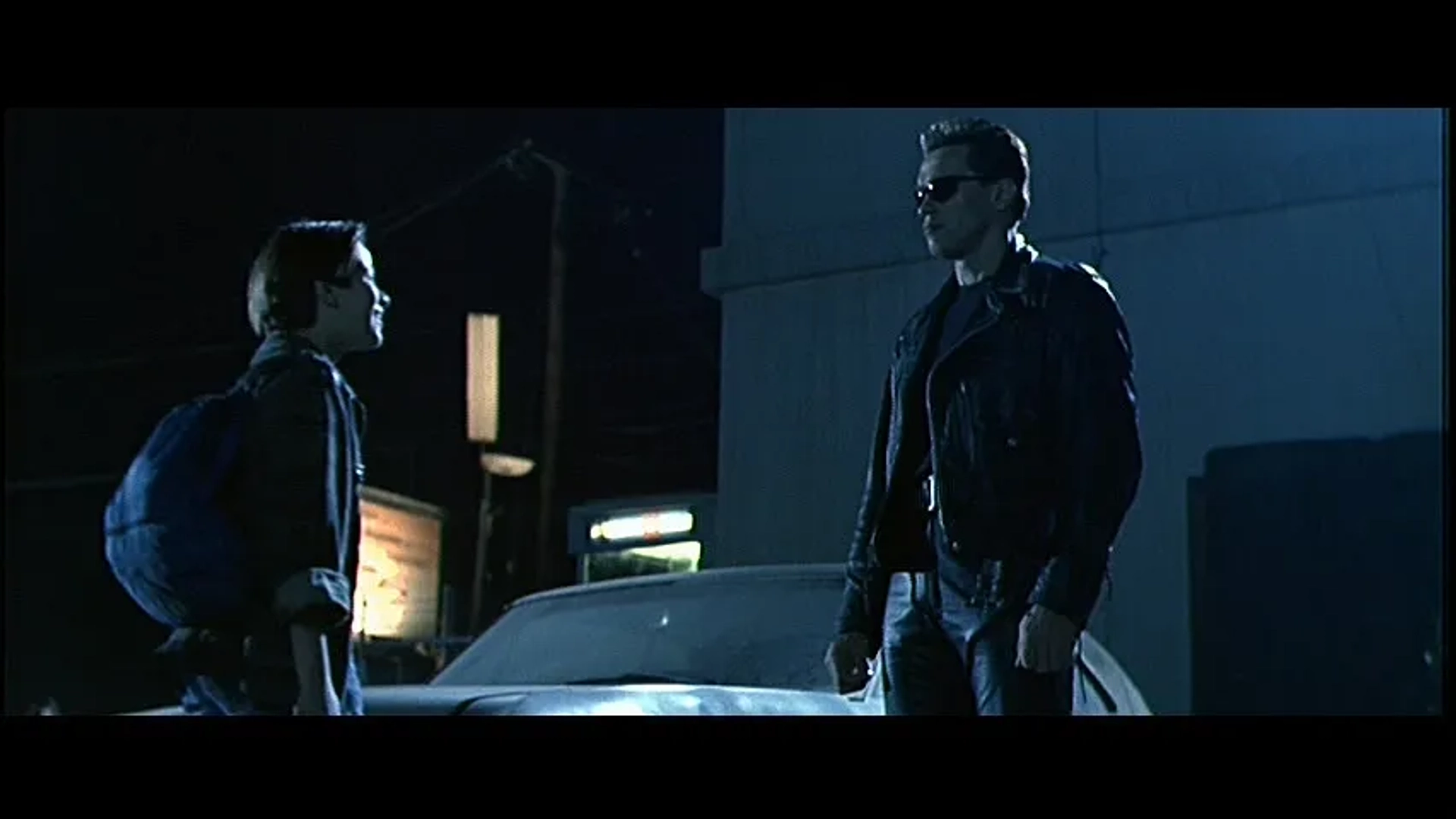 Arnold Schwarzenegger and Edward Furlong in Terminator 2: Judgment Day (1991)