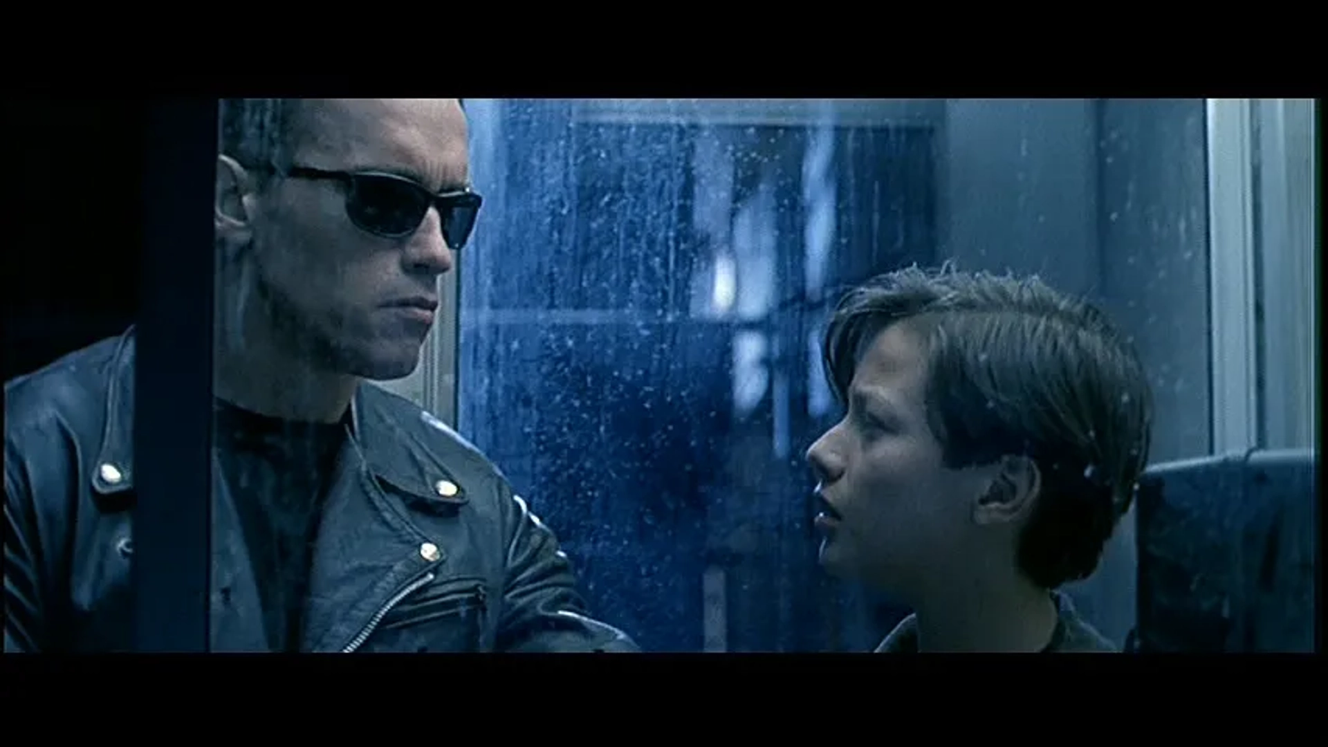 Arnold Schwarzenegger and Edward Furlong in Terminator 2: Judgment Day (1991)