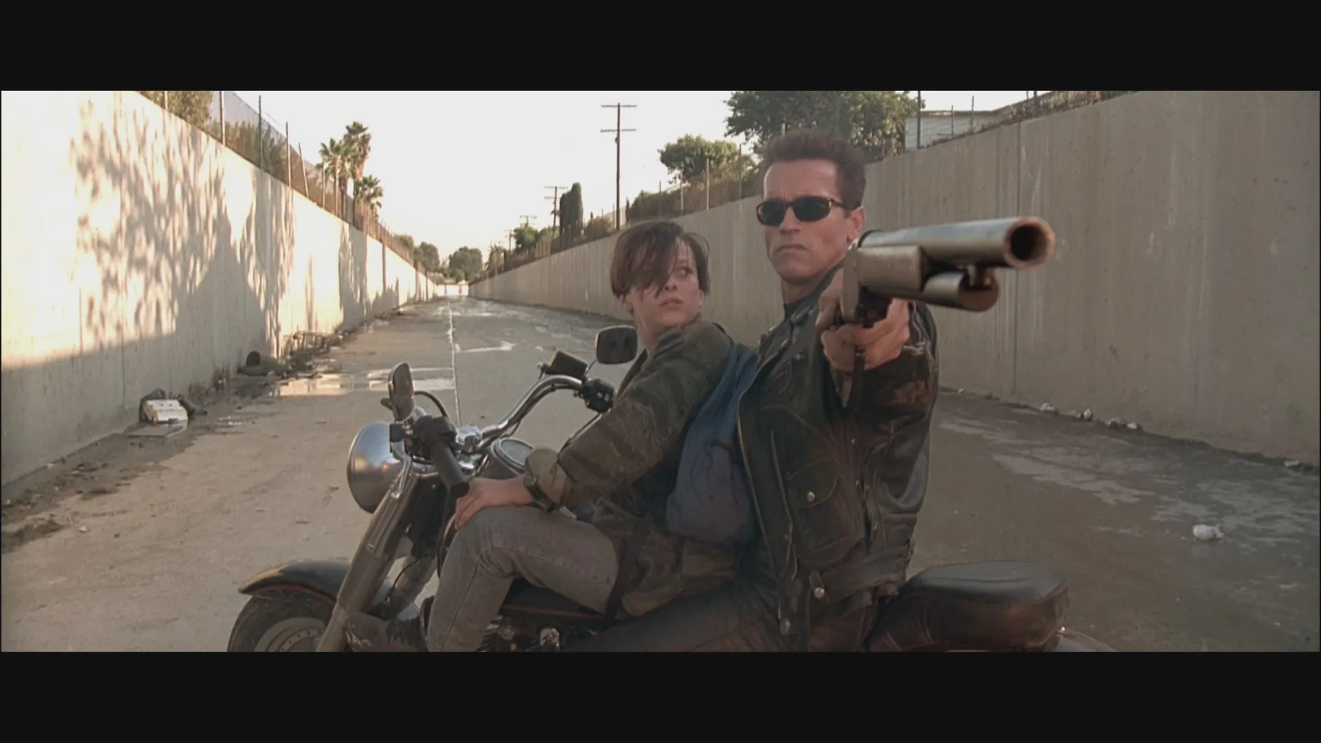 Arnold Schwarzenegger and Edward Furlong in Terminator 2: Judgment Day (1991)