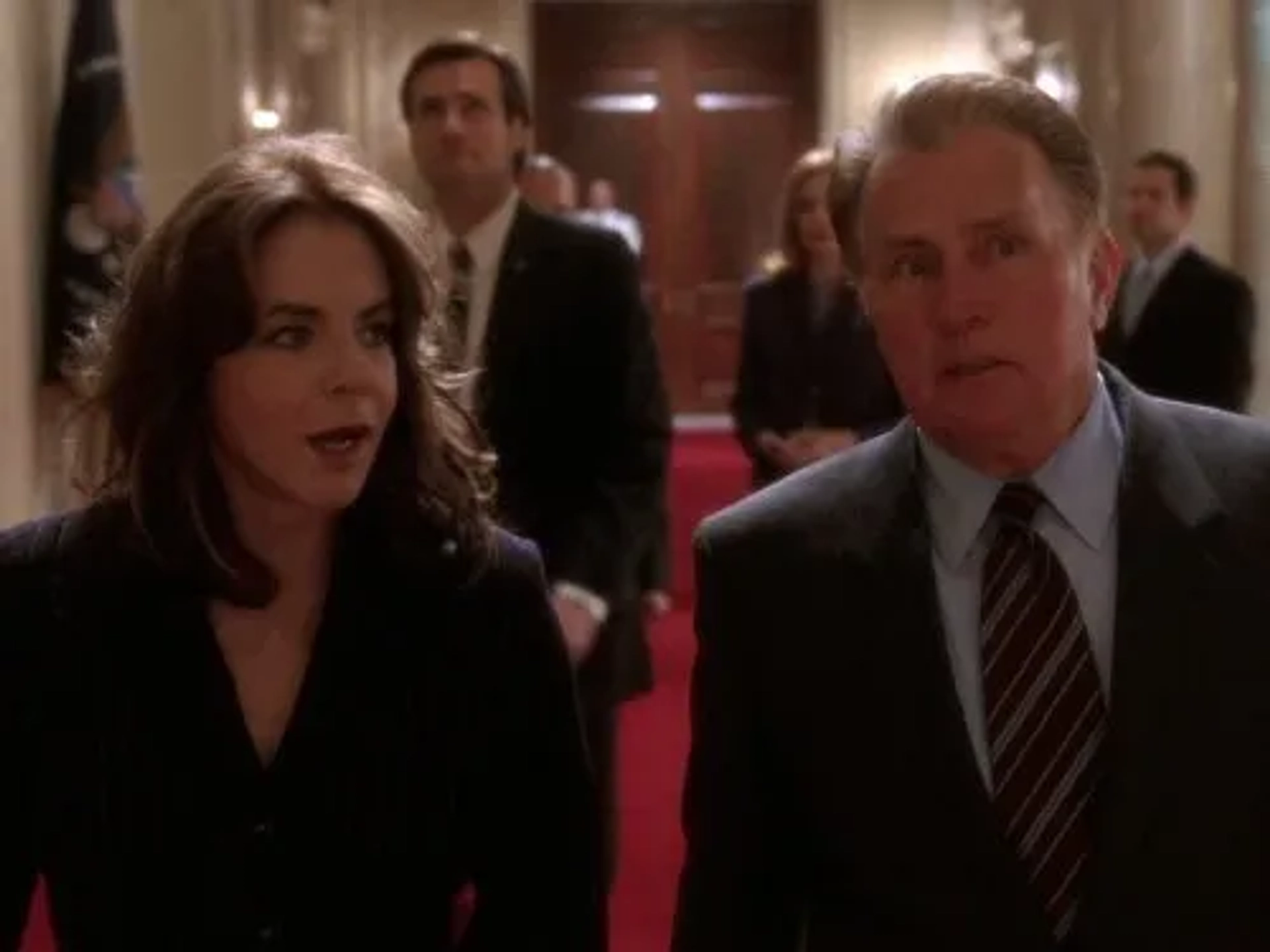 Stockard Channing and Martin Sheen in The West Wing (1999)