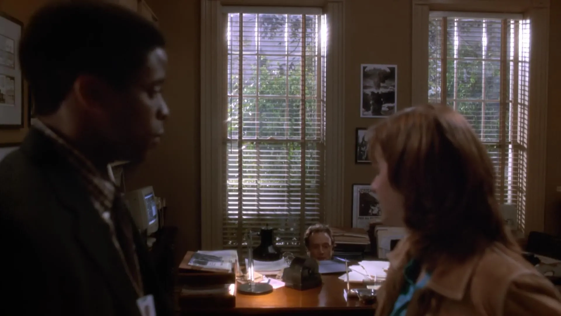 Elisabeth Moss, Dulé Hill, and Bradley Whitford in The West Wing (1999)